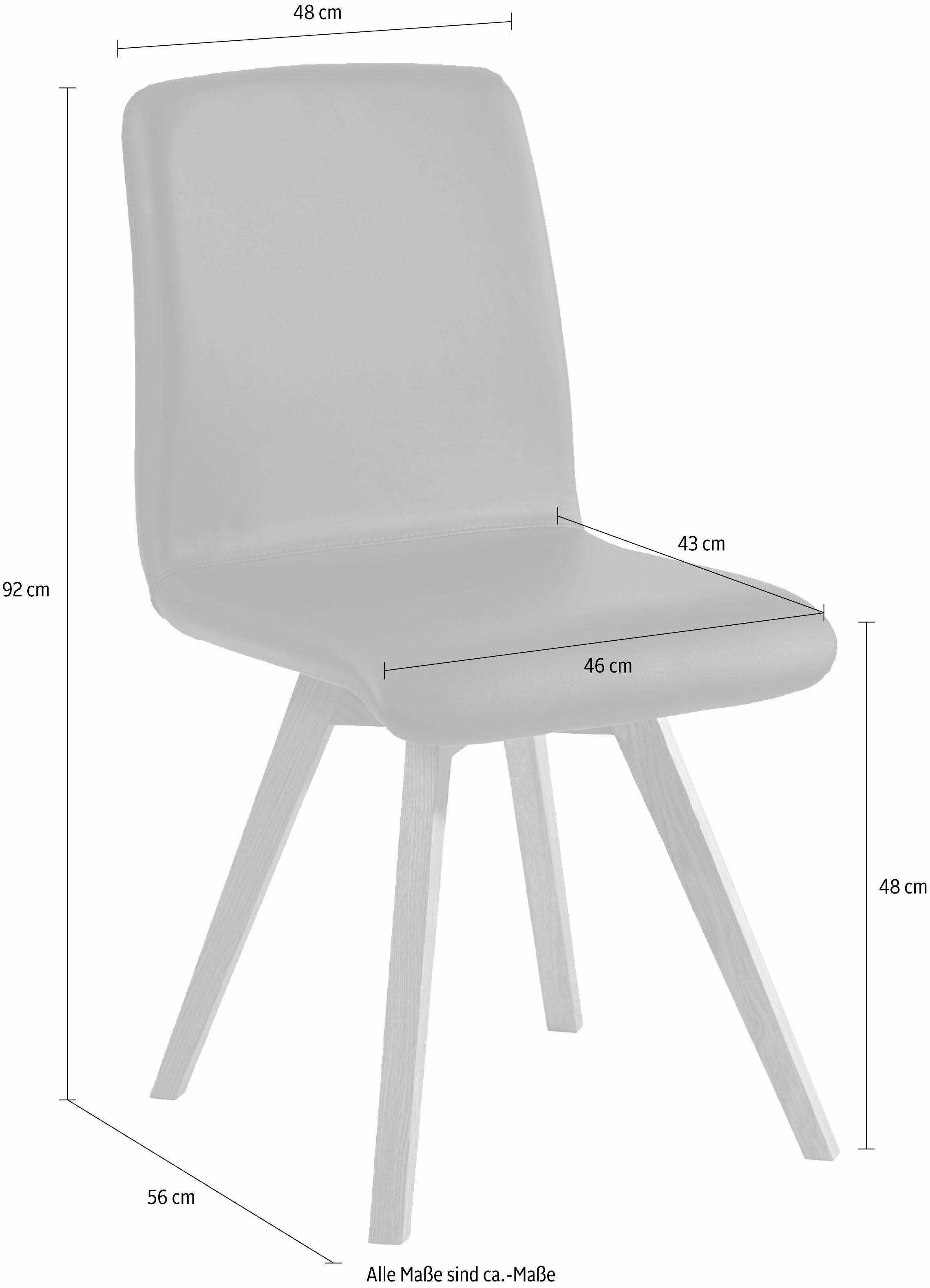 SCHÖSSWENDER 4-Fussstuhl »Karla«, (Set), 2 St., Kunstleder, Gestell aus Massivholz