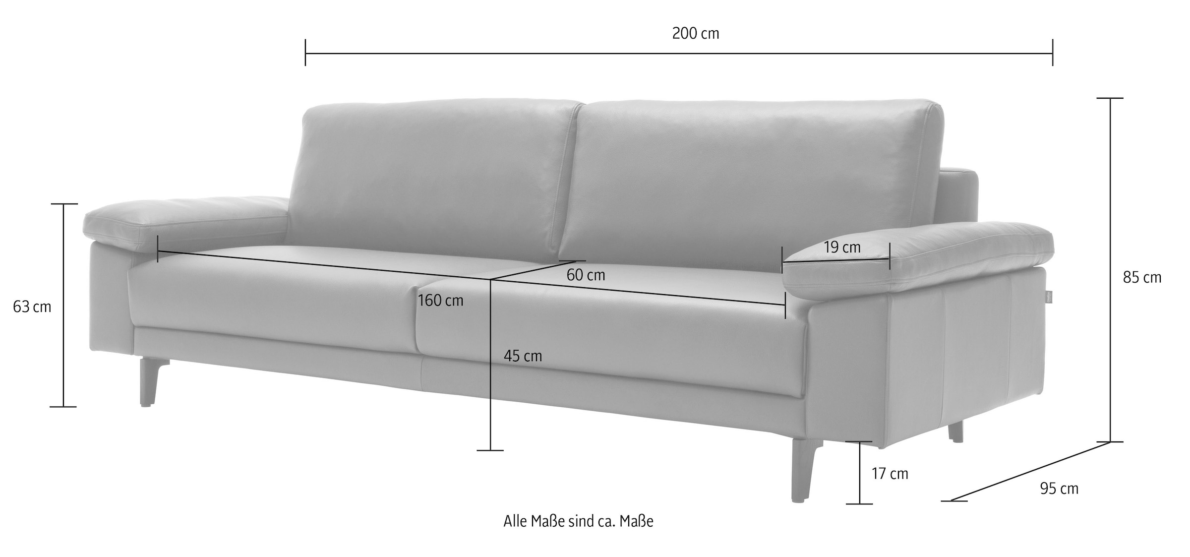 Creation BY ROLF BENZ 2,5-places »CR.450 elegantes Designsofa mit hohem Sitzkomfort«