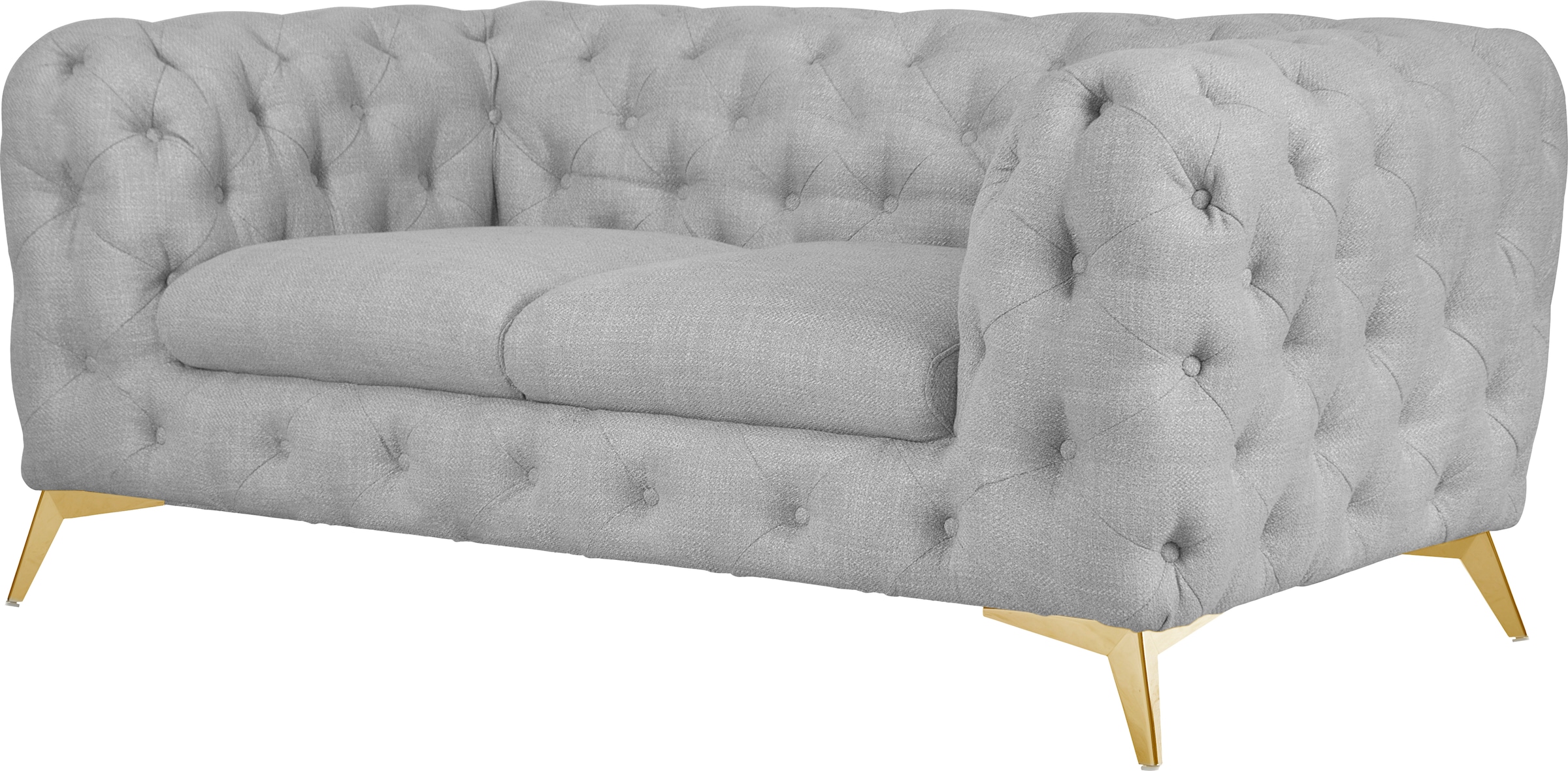 Leonique Chesterfield-Sofa »Glynis«, aufwändige Knopfheftung, moderne Chesterfield Optik, Fussfarbe wählbar