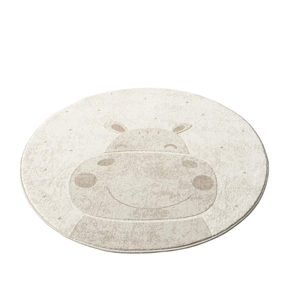 Carpet City Tapis pour enfants »MARA703« Rond 11 mm Höhe Kinderzimmer, Kurzflor,robust,Tiere,  Spielzimmer