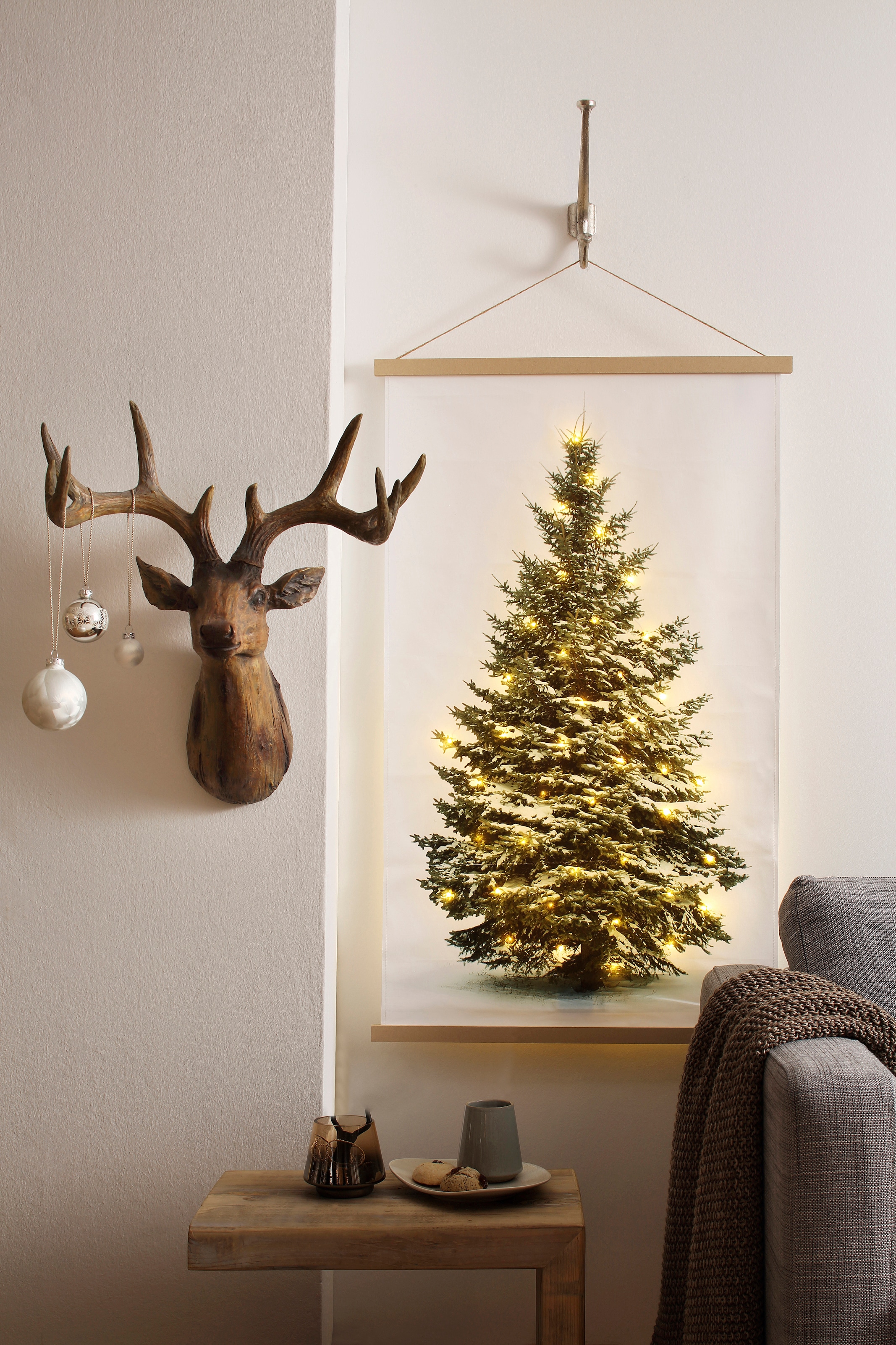 Home affaire LED-Bild »Wandbehang, Weihnachtsdeko« Weihnachten 1 Stk. tlg. Höhe ca. 107 cm