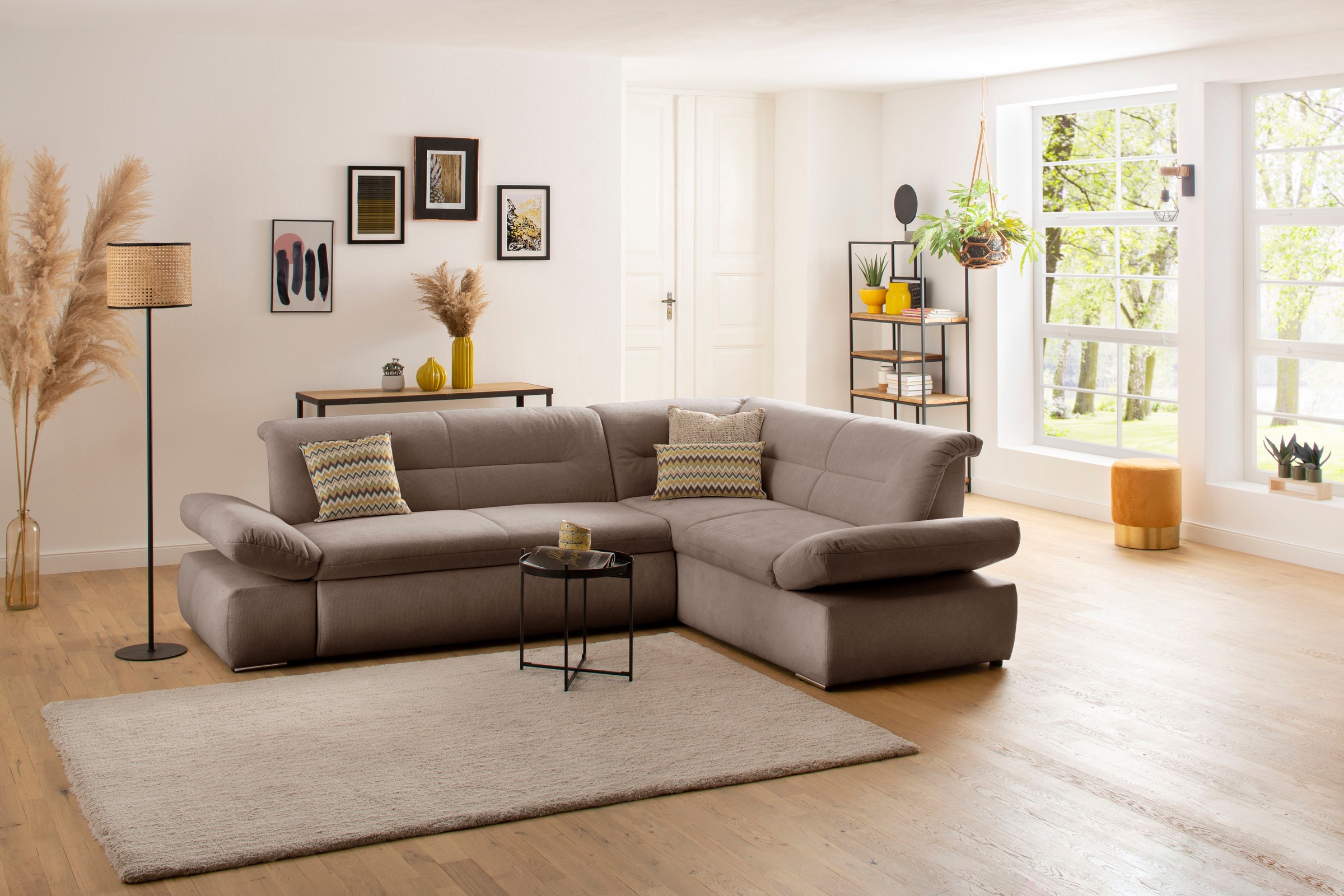 Image of my home Ecksofa »Avesa«, Wahlweise mit Arm- und Bettfunktion, B/T/H: 275/211/80 cm bei Ackermann Versand Schweiz