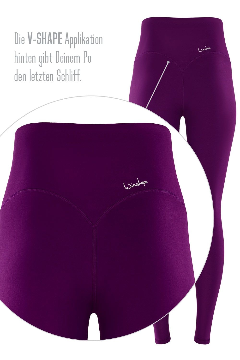 Winshape Leggings »Functional Comfort HWL117C«, mit V-Shape Applikation und Core-Bund