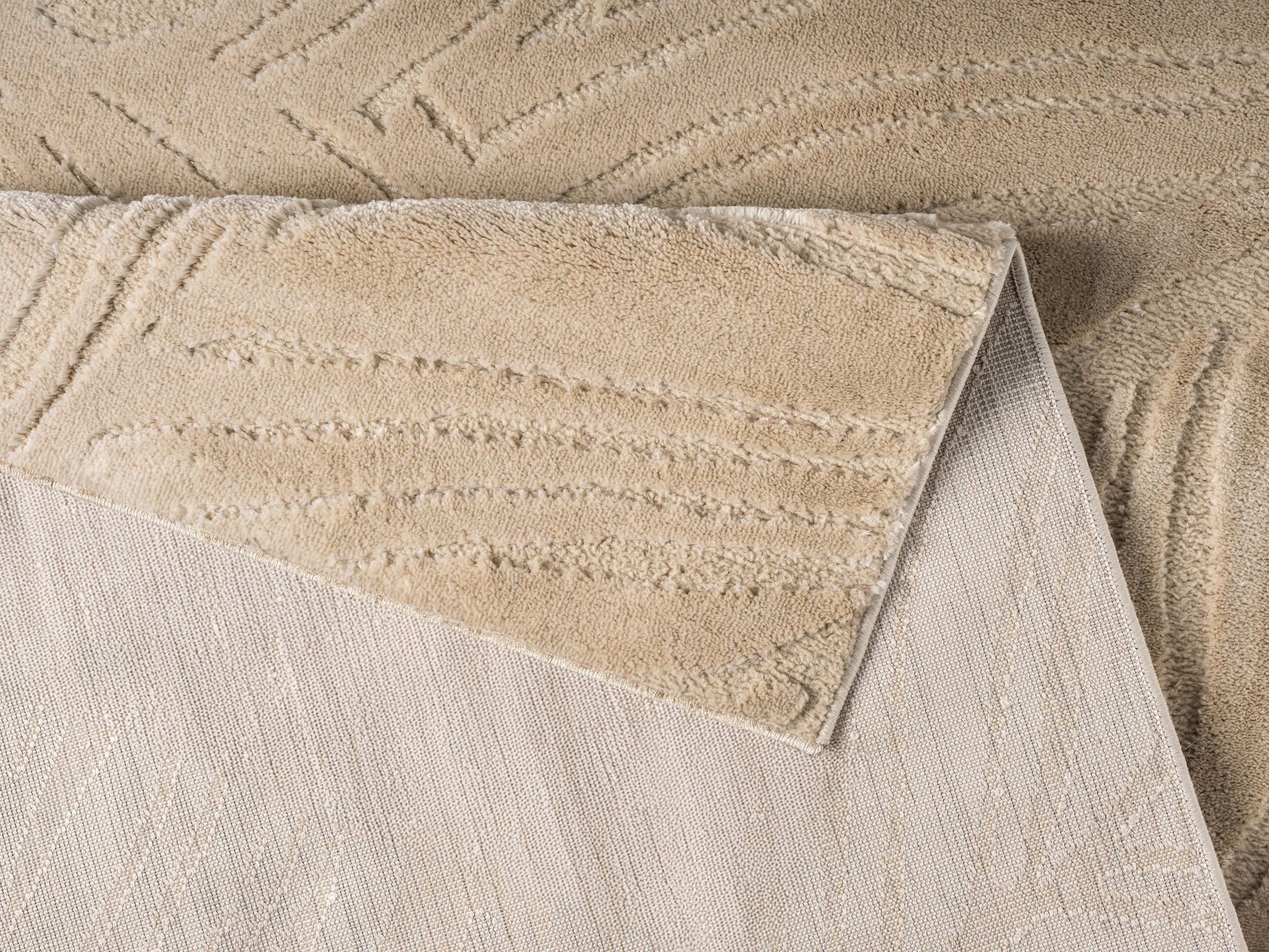 GOODproduct Teppich »Samia, Hoch-Tief-Struktur« rechteckig 19 mm Höhe leichter Glanz, Floral, Blätter, Modern, Wohnzimmer, Schlafzimmer