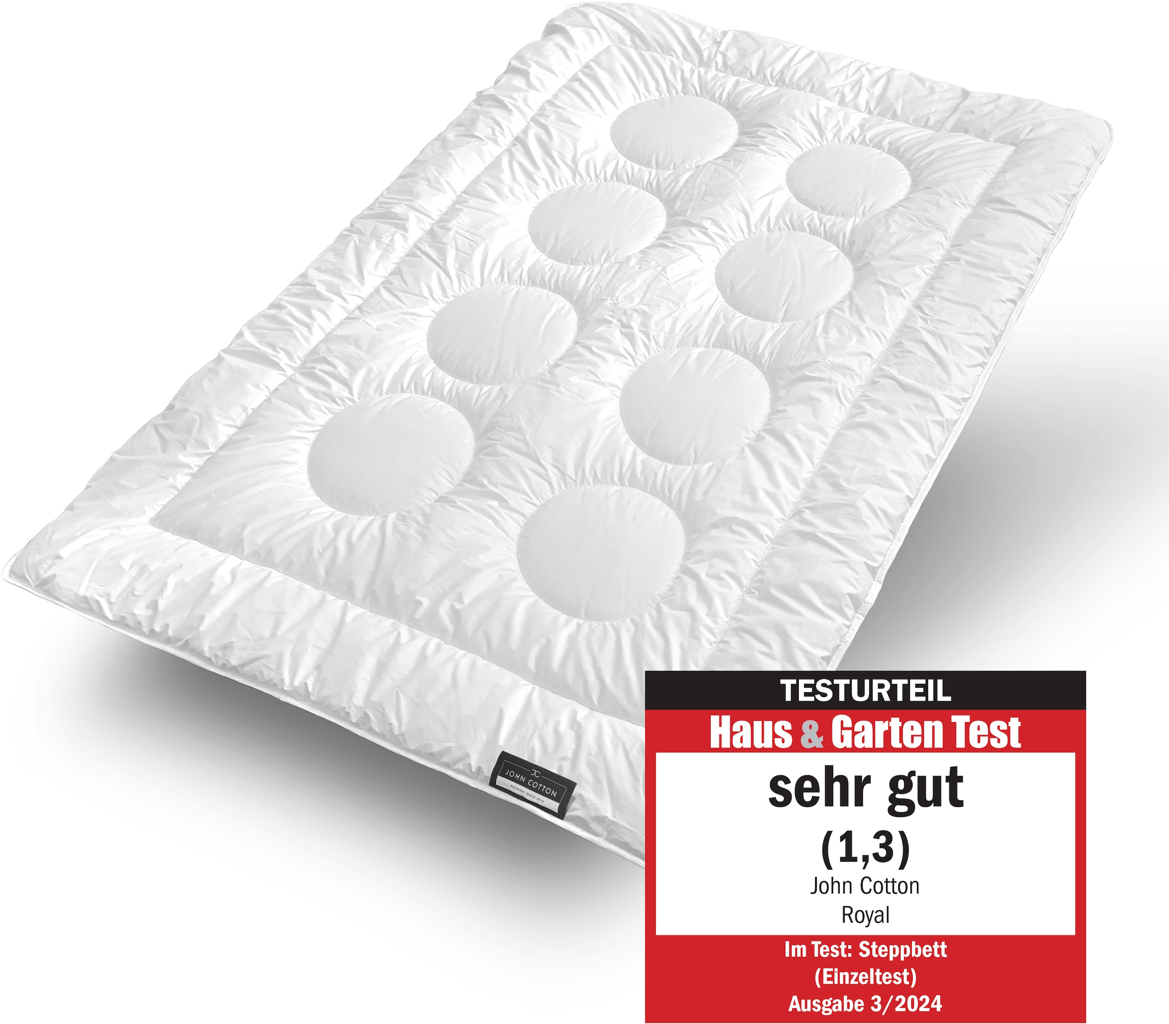 Image of John Cotton Microfaserbettdecke "Royal, Bettdecken für Sommer und Winter" normal Füllung ausvoluminoeserundflauschigerPolyester 1 Stk. tlg. Bettdecke 135x200 cm, 155x220cm, hochwertige Qualität