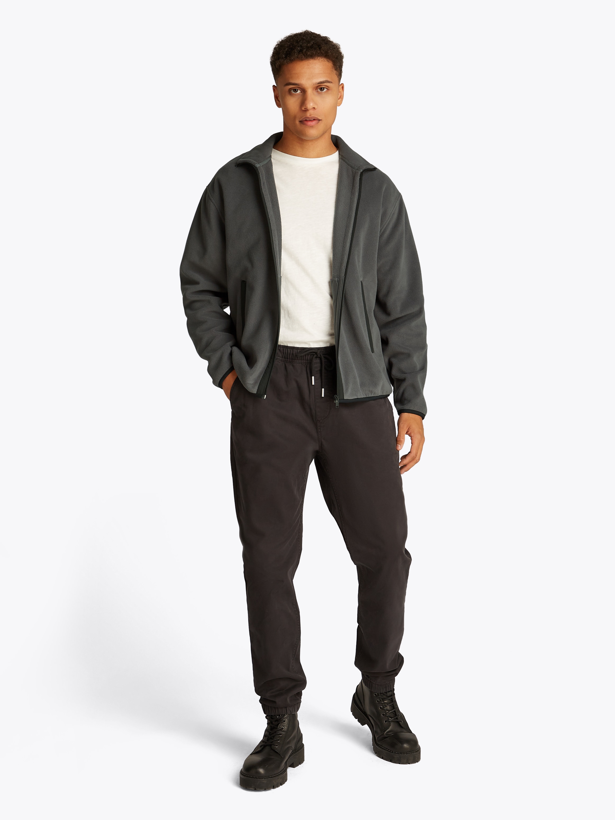 Tommy Jeans Plus Fleecejacke »TJM RLX FZ POLAR FLEECE EXT«, Grosse Grössen