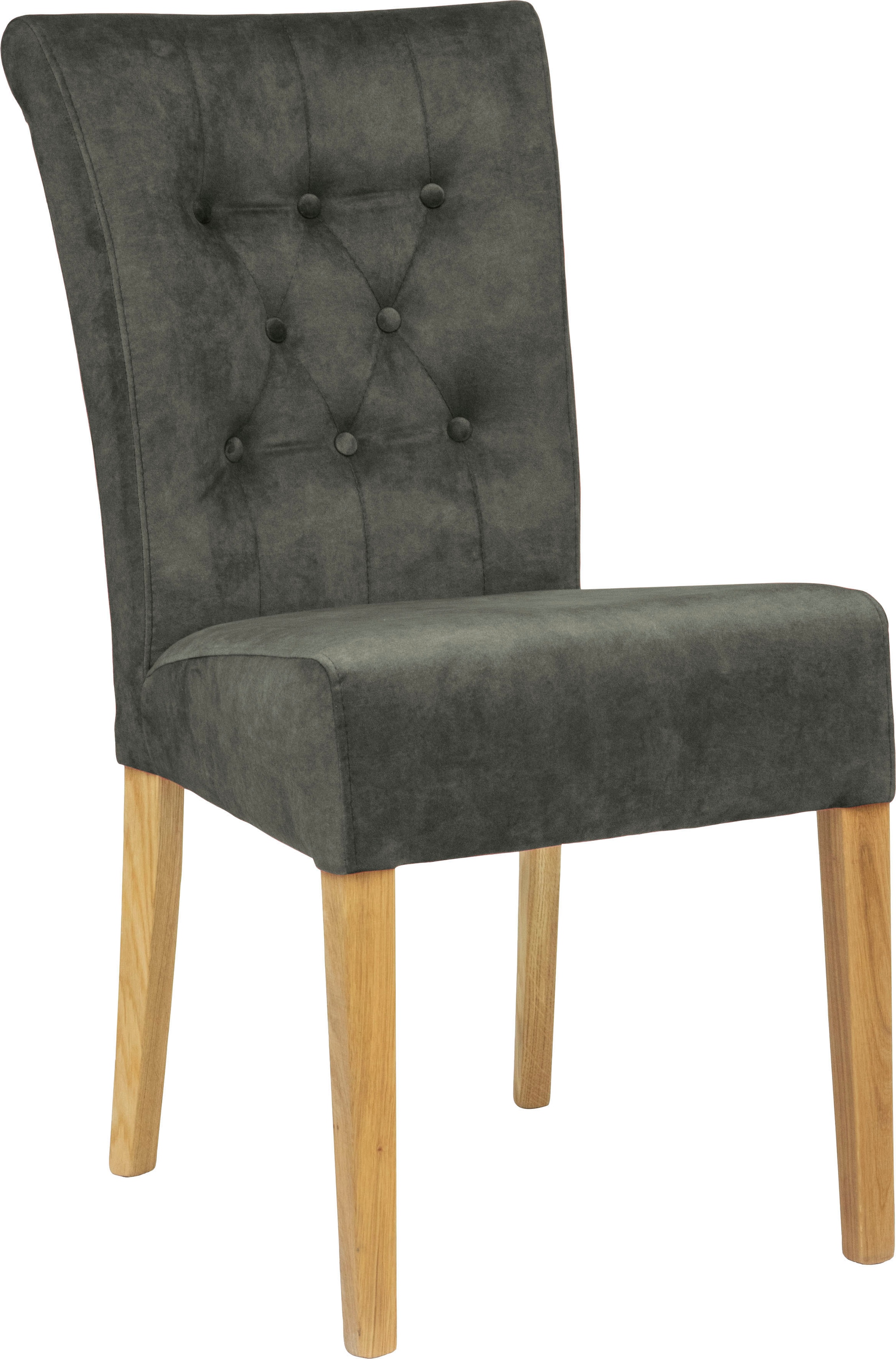 Home affaire Polsterstuhl »Queen«, (Set), 2 St., Samtvelours, Esszimmerstuhl mit Knopfheftung, 2er, 4er oder 6er-Set