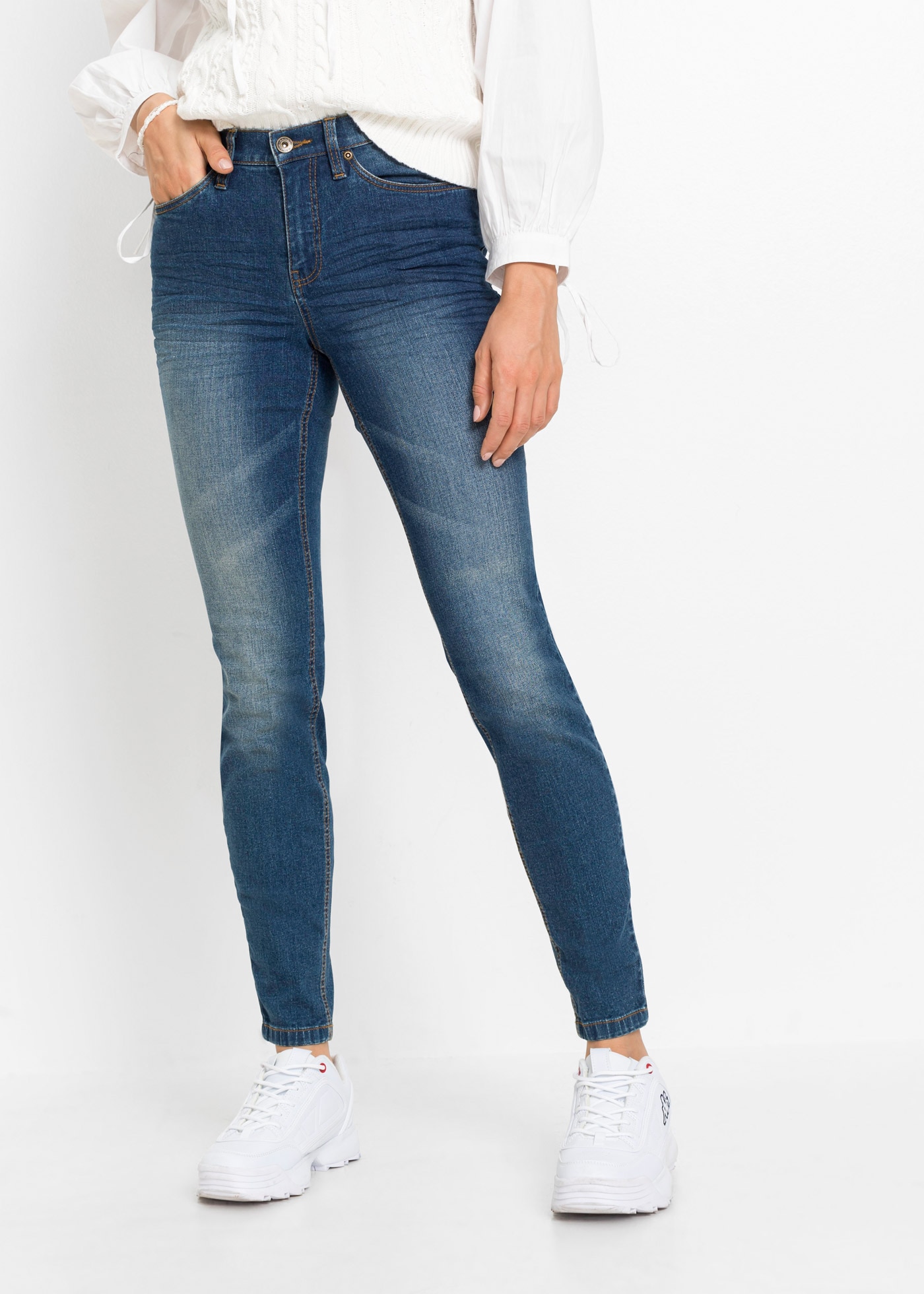 bonprix Jeans skinny Skinny-fit-Passform, verkürztes 7/8-Bein, mit Five-Pocket-Style