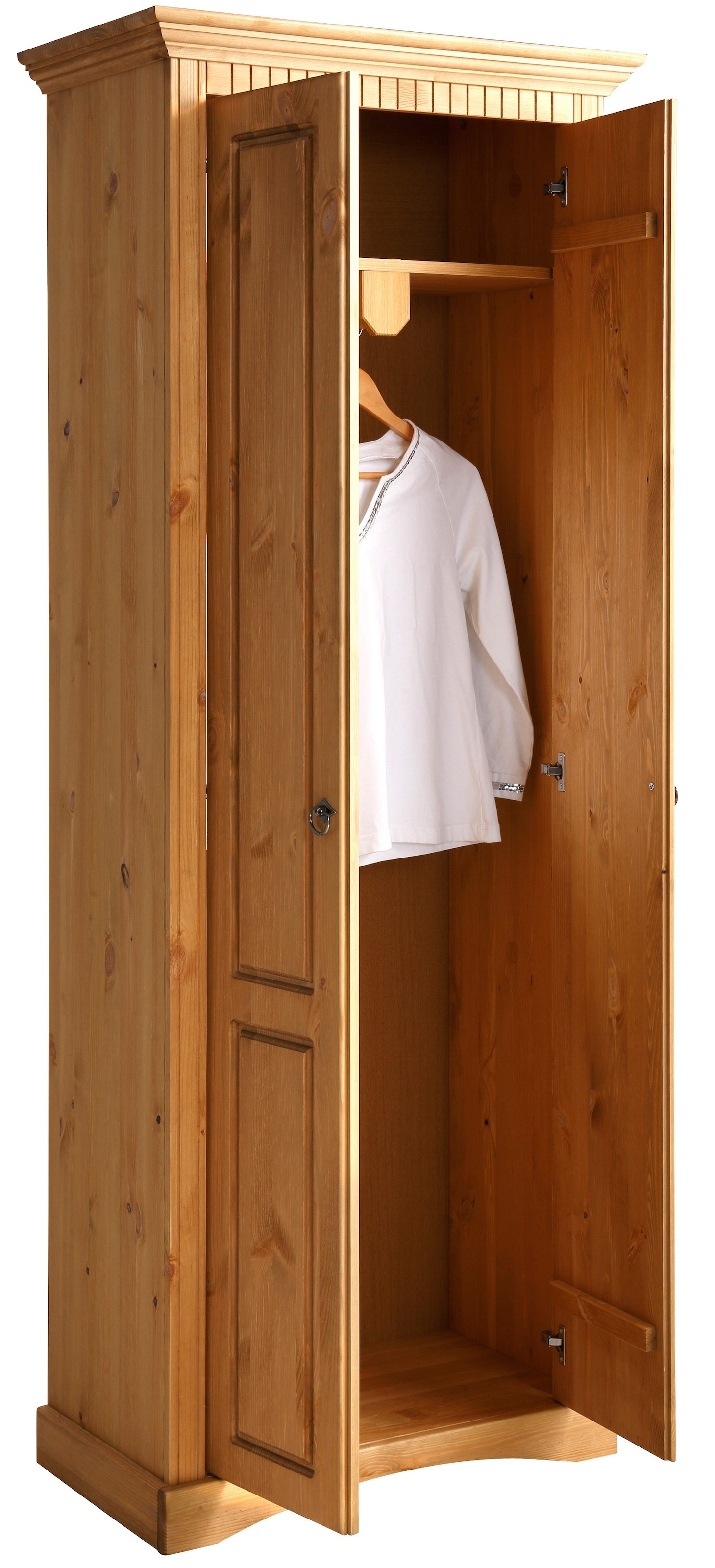 Home affaire Garderobenschrank »Rustic«, aus Kassetenoptik 71 cm, günstig kaufen massiver Breite Kiefer, mit