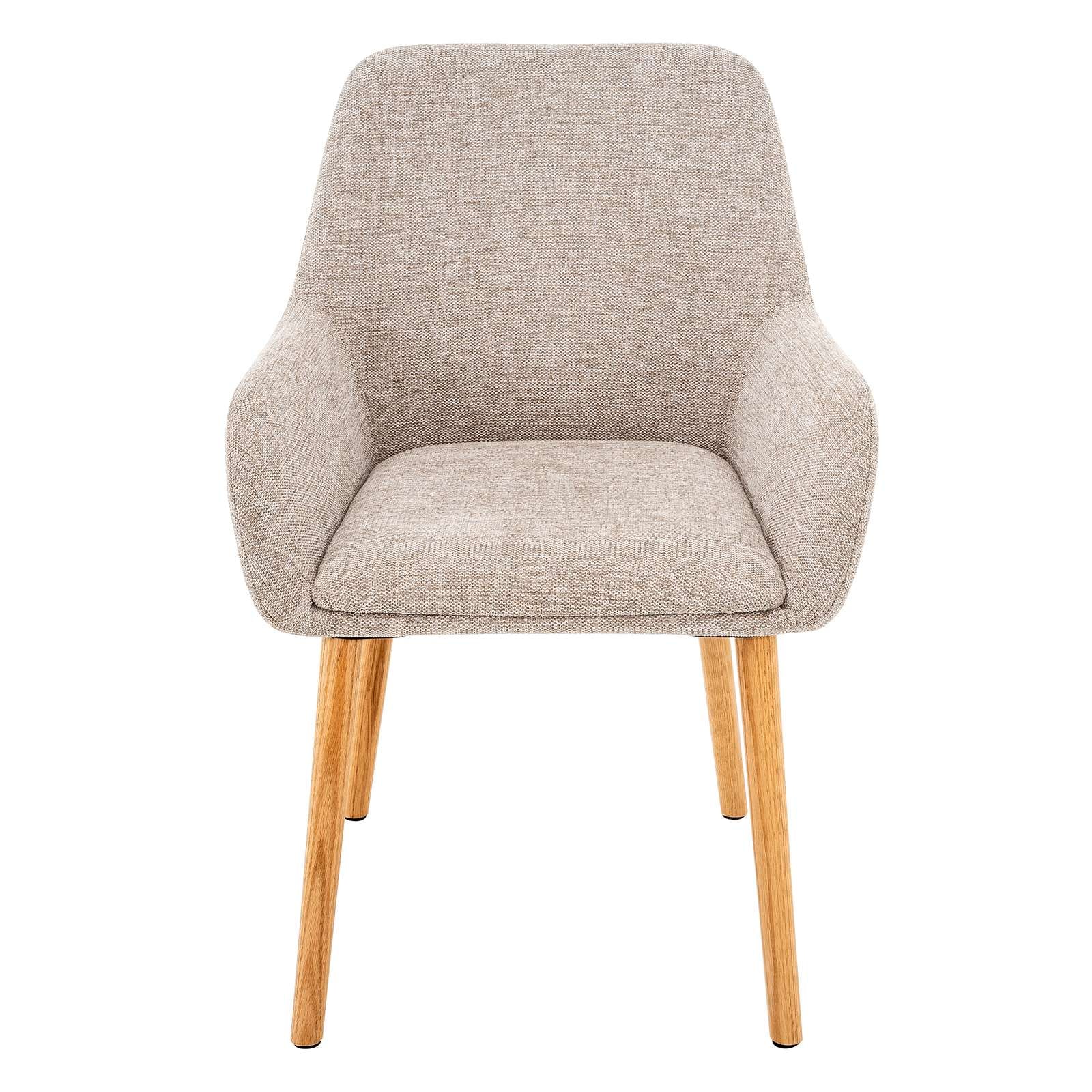 GOODproduct Chaise de salle à manger »Evinnia« (Set) 2 cuismassive Eichenholzbeine, pflegegleicher Webstoff, Sitzhöhe 48 cm