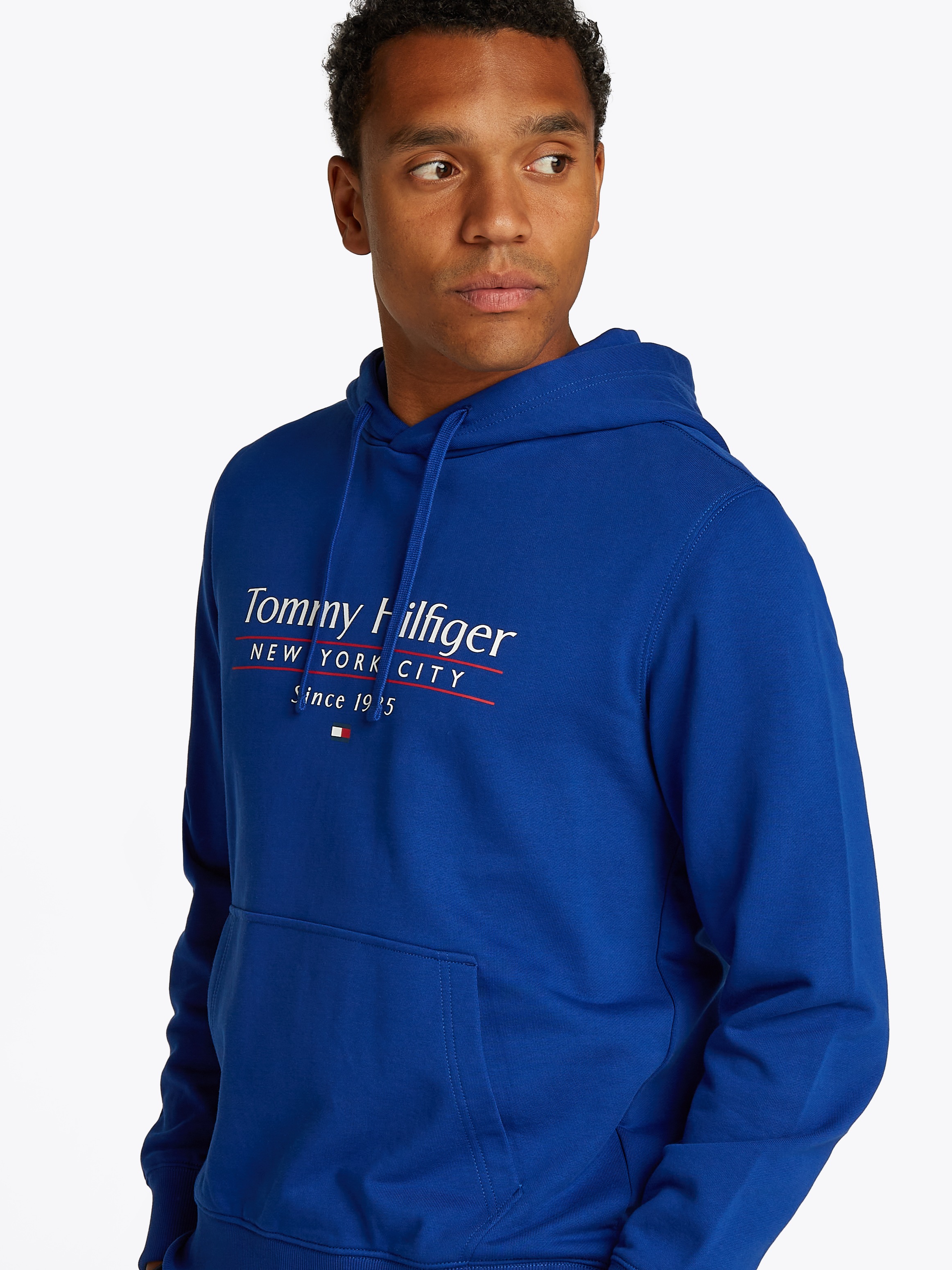 Tommy Hilfiger Hoodie »HILFIGER CENTER STACK HOODY«, mit grossem mehrfarbigen Print