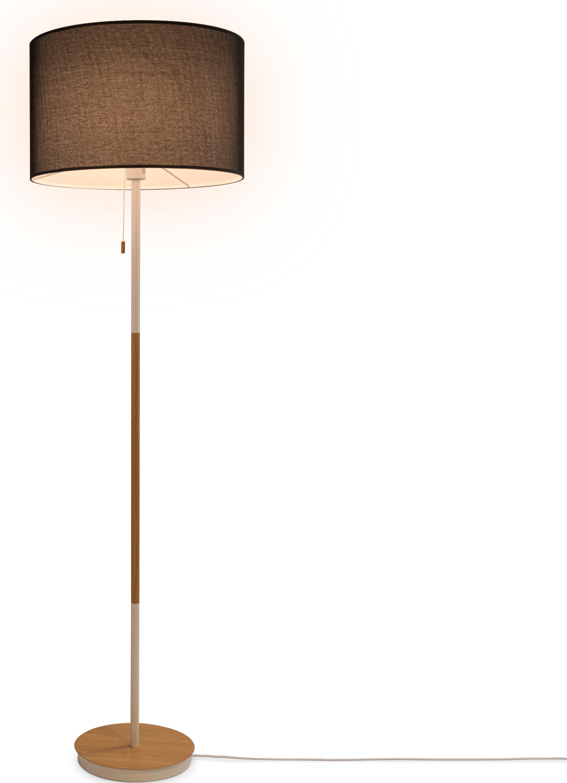 Paco Home Stehlampe »EK CA UNI COLOR«, Stoffschirm Wohnzimmer Skandi  Standleuchte E27 Einfarbig Stofflampe jetzt kaufen