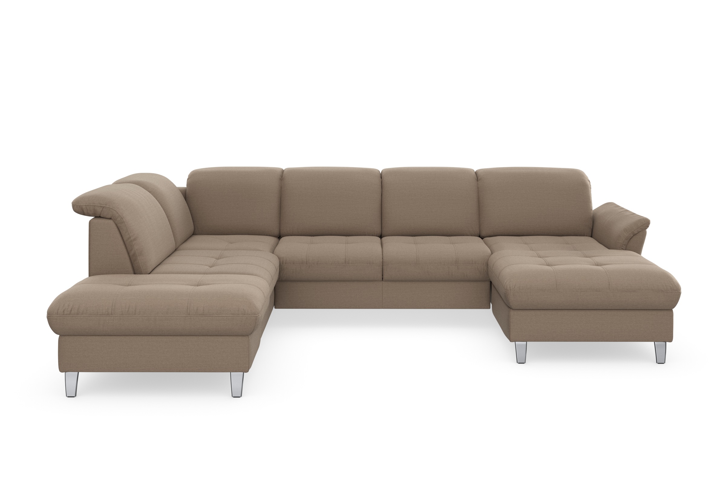 sit&more Wohnlandschaft »Maggiore U-Form«, wahlweise mit Kopfteilverstellung, Bettfunktion und Stauraum