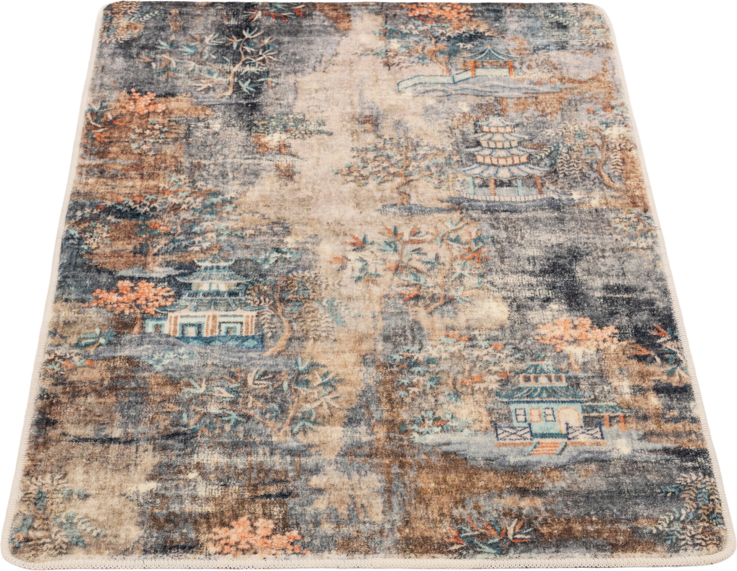 Gino Falcone Tapis de bain »Aquata GF-164, Badvorleger, Badezimmer Teppich« Höhe 7 mm revêtement antidérapant Badteppich, bedruckt, rechteckig