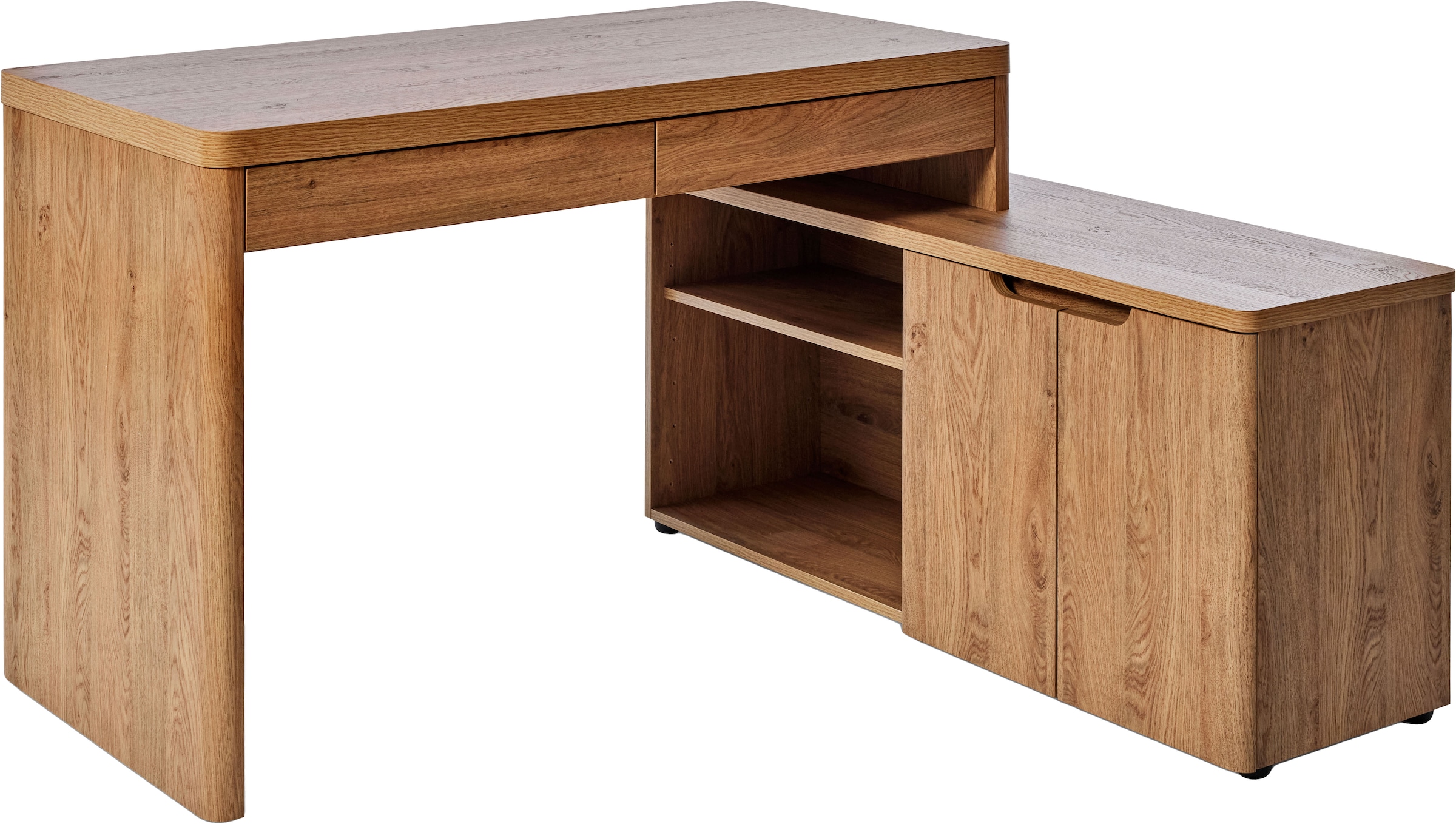 Jahnke Bureau d'angle »LIBRE C 155 E« 1 cuis tlg. montage réversible, largeur env. 140 cm