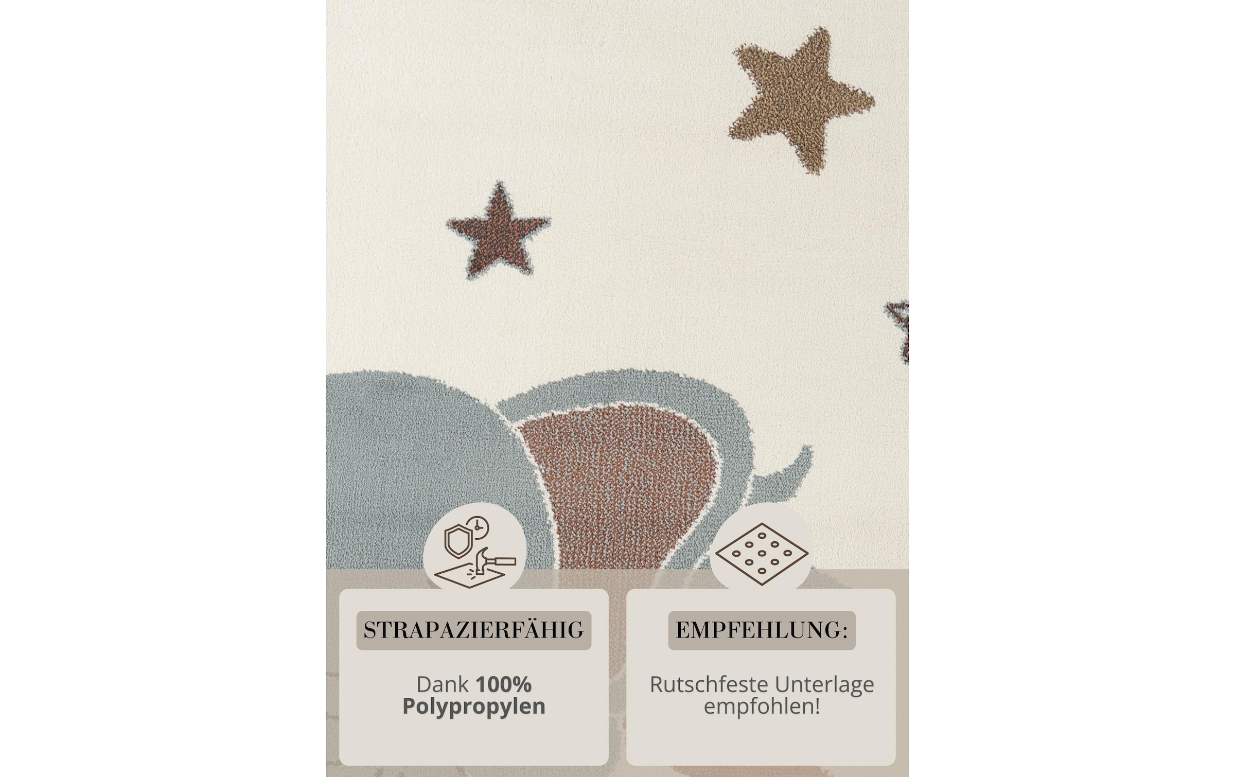 HANSE Home Kinderteppich »Dreamy Jumbo« rechteckig 10 mm Höhe Pflegeleicht, Weich, Kinderzimmer, Spielteppich, Spielunterlage