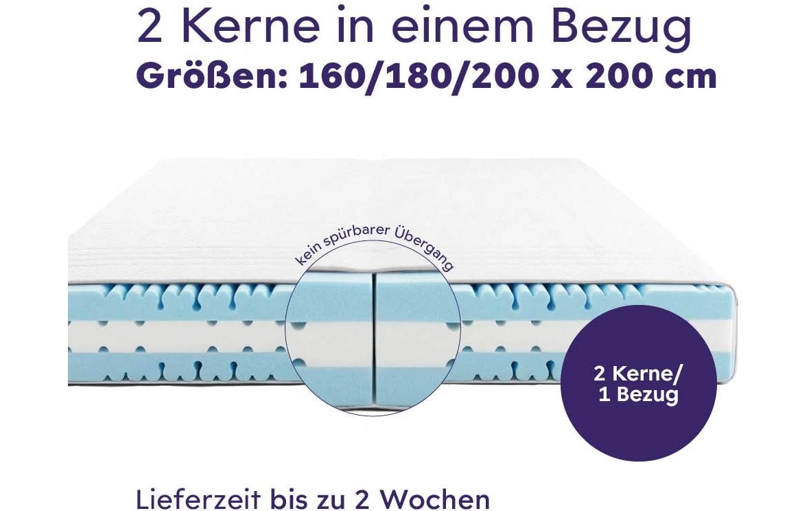 Träumeland Komfortschaummatratze »Turin, Naturfaser« 20 cm hoch 1 Stk. tlg. Erwachsenenmatratze mit 7-Zonen-Komfortschnitt