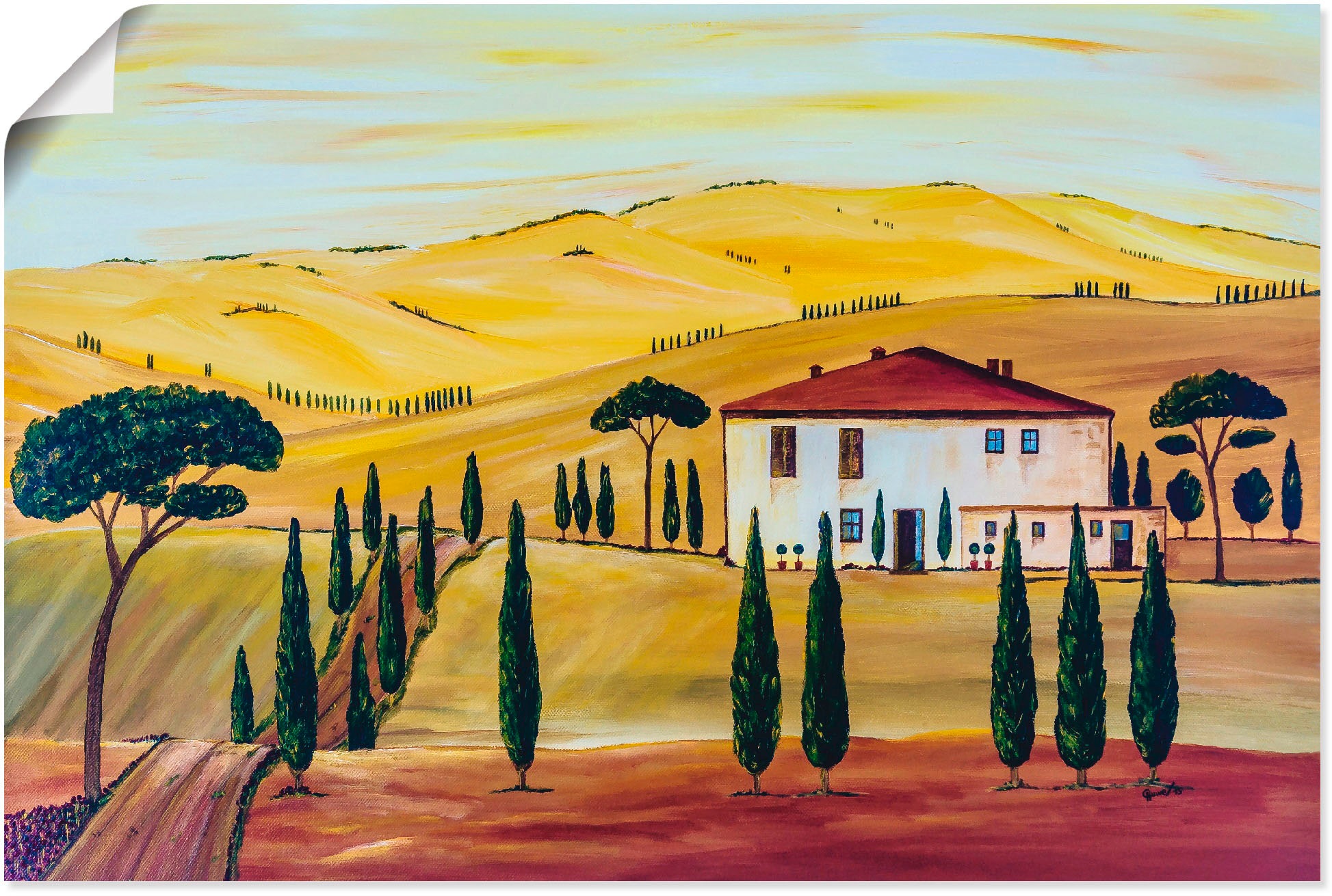 Image of Artland Wandbild »Südliche Toskana«, Europa, (1 St.), in vielen Grössen & Produktarten - Alubild / Outdoorbild für den Aussenbereich, Leinwandbild, Poster, Wandaufkleber / Wandtattoo auch für Badezimmer geeignet bei Ackermann Versand Schweiz