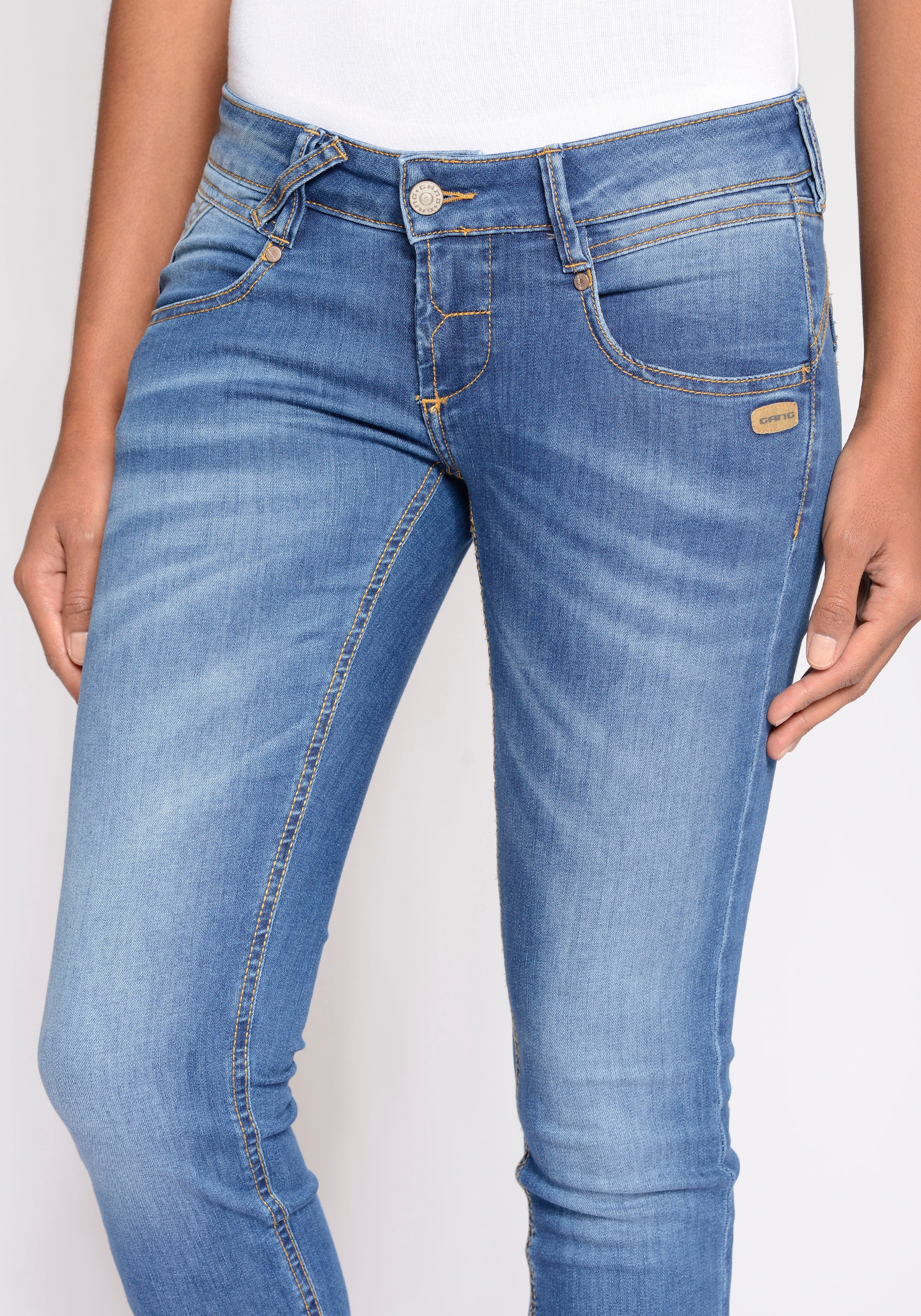 GANG Skinny-fit-Jeans »94NENA«, mit coolen Used-Effekten