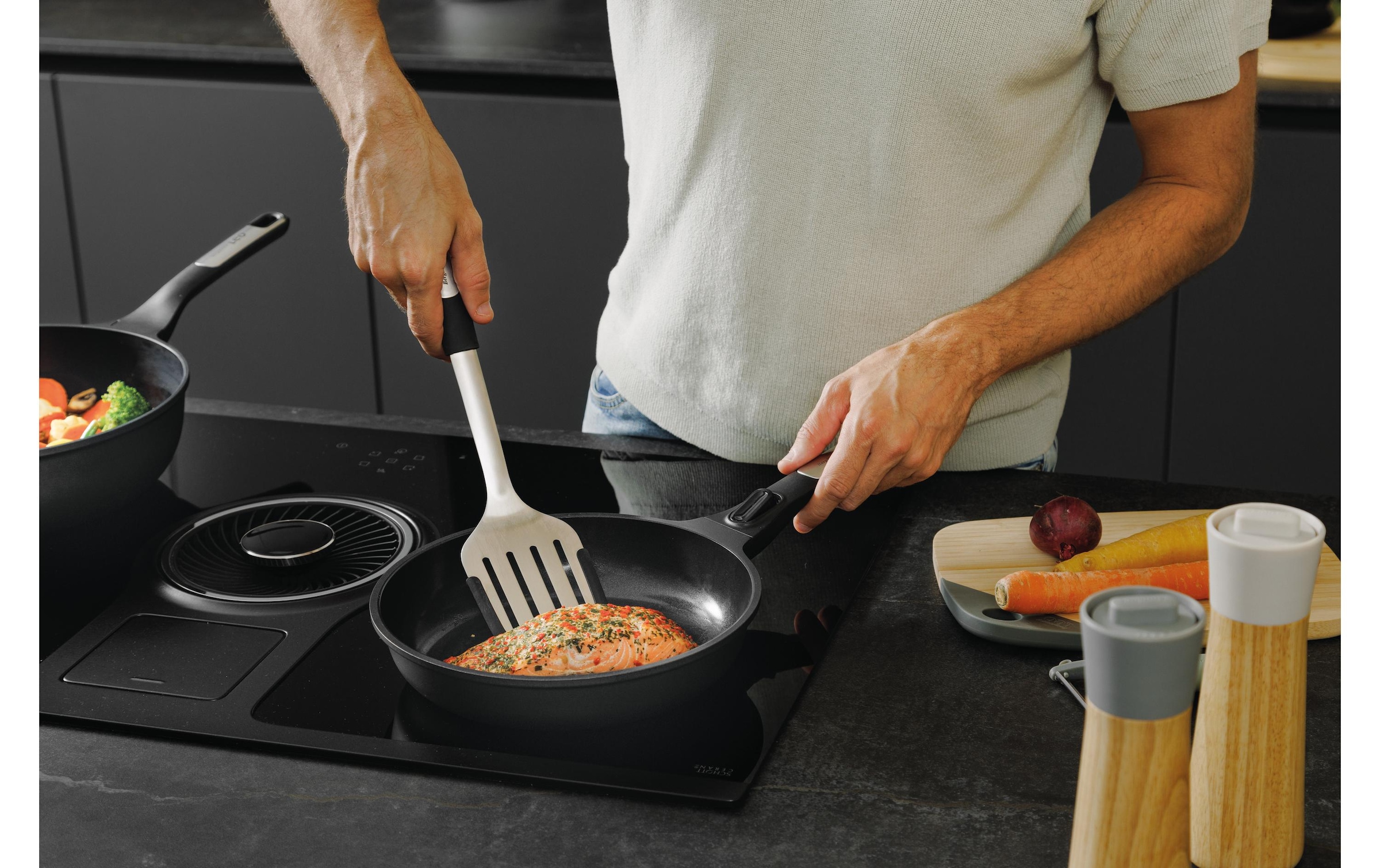 BergHOFF Bratpfanne »Leo Phantom mit abnehmbarem Griff« Aluminium