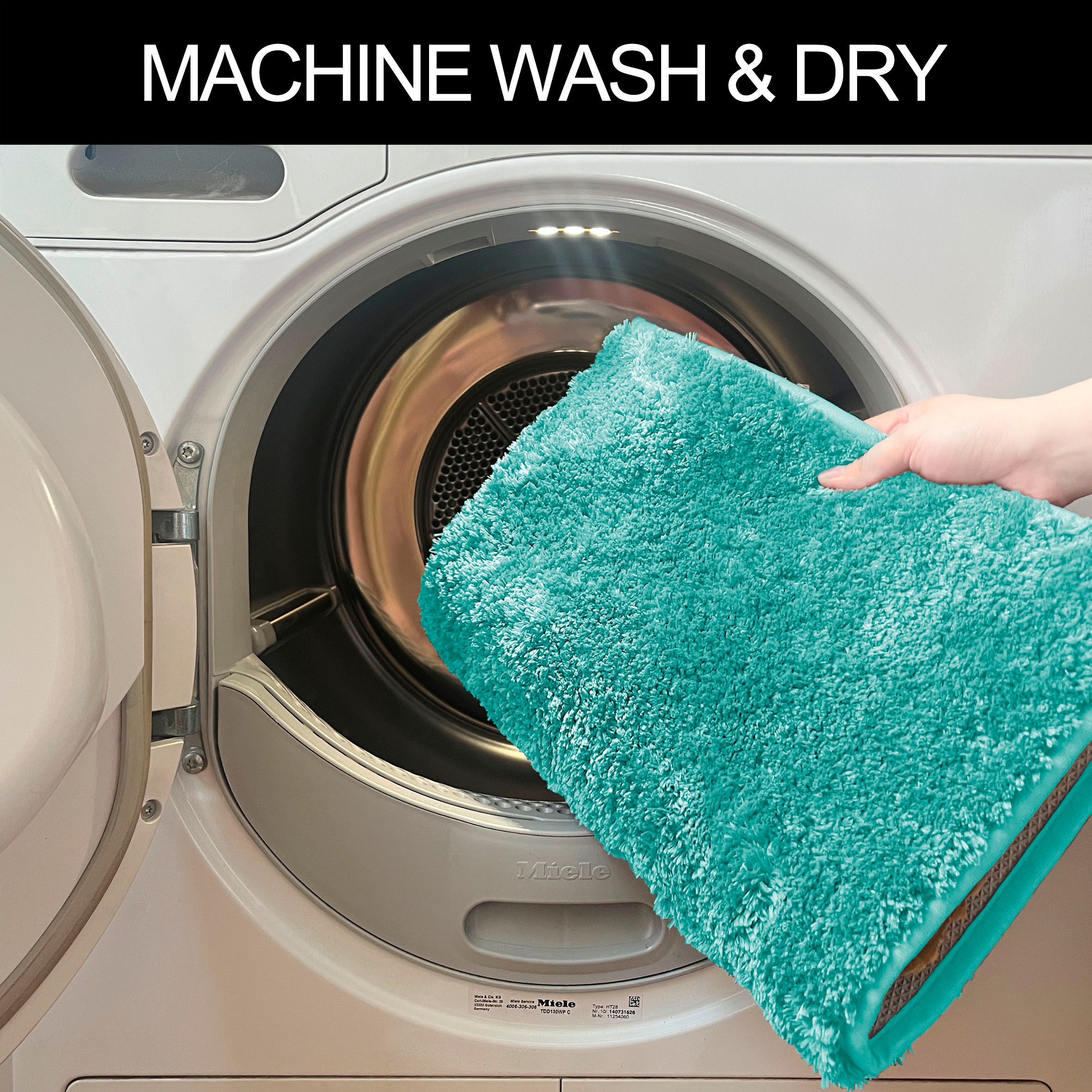 my home Badematte »Juna, Badteppich«, rutschhemmend beschichtet, fussbodenheizungsgeeignet-strapazierfähig, besonders weich, Badematten, unifarben