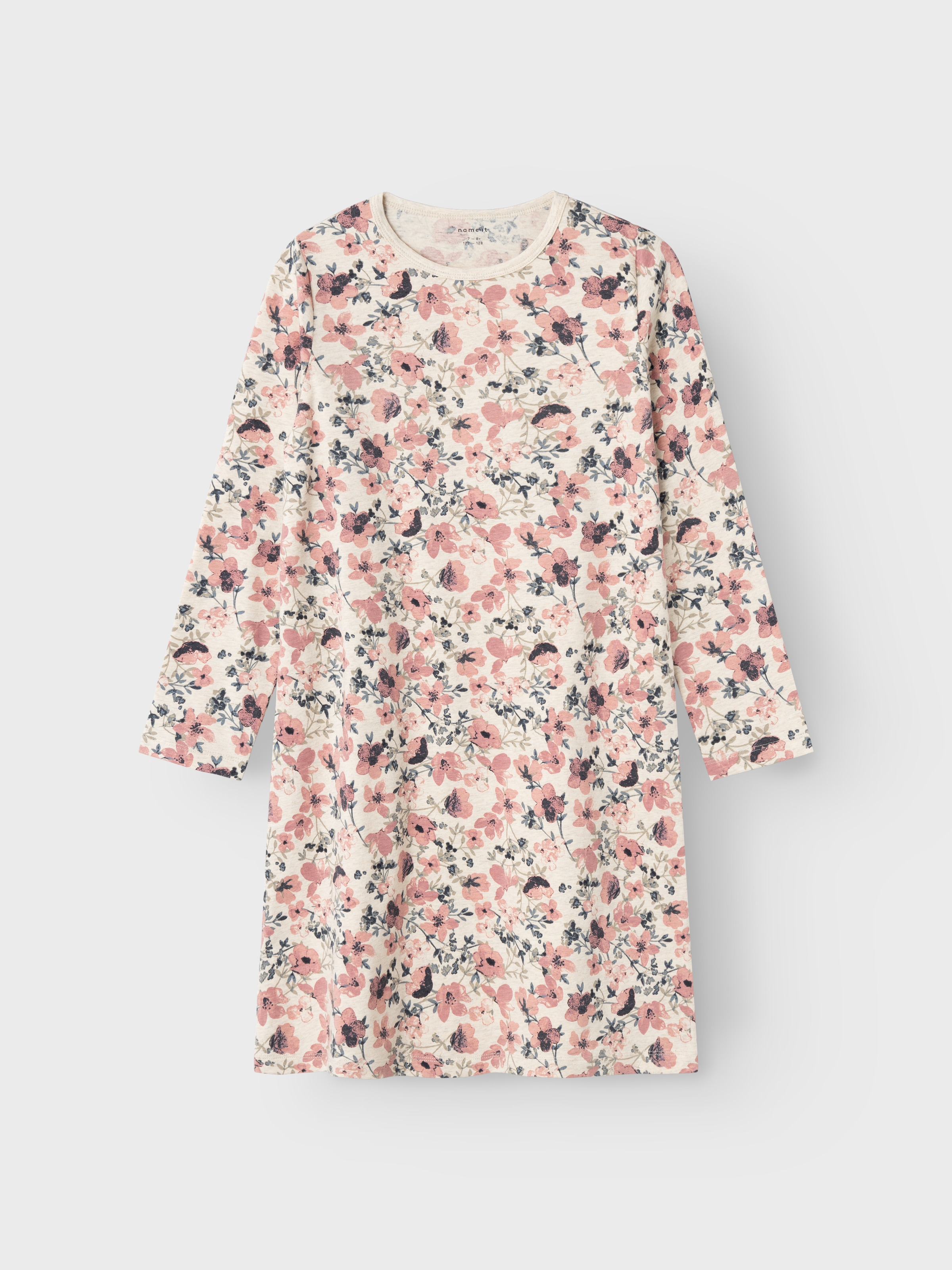 Name It Nachthemd »NKFNIGHTGOWN LS NOSTALGIA FLOWER NOOS« aus Baumwollmischung, Relaxed Fit, elastisches Jersey-Material