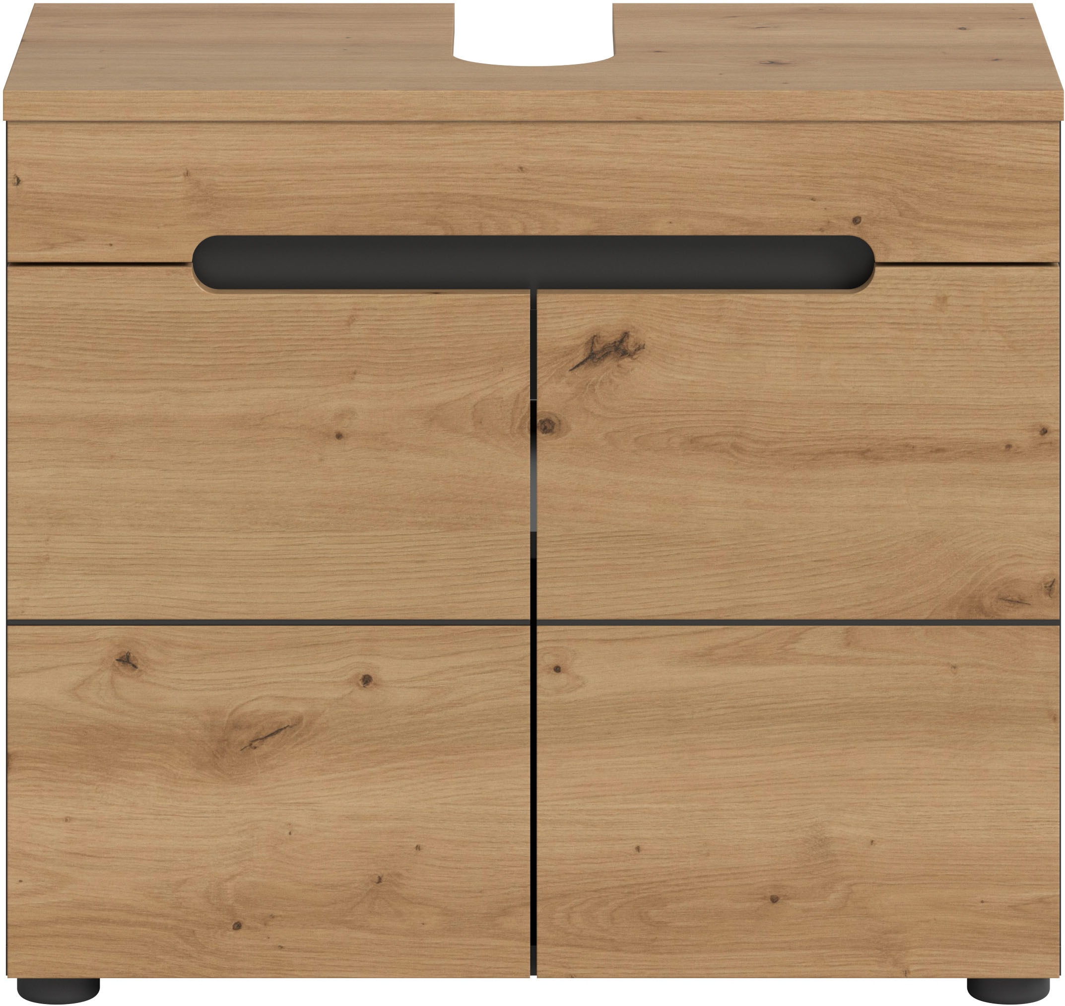 INOSIGN Waschbeckenunterschrank »REHAT, Breite 63 cm, 2 Türen, Einlegeboden, mit Siphonausschnitt« Soft-Close-Funktion, eingefasste Griffaussparung in der Front