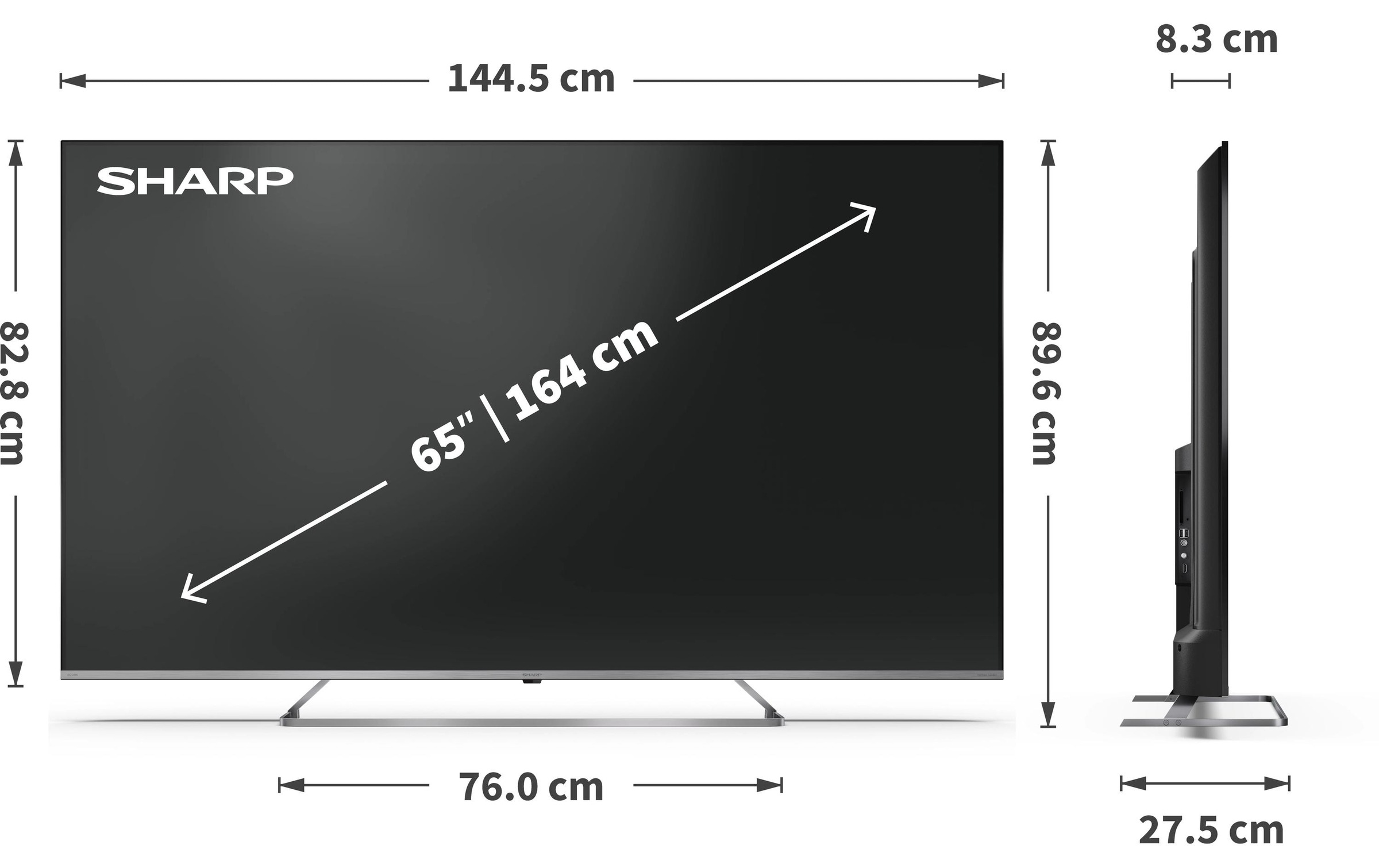 Sharp Mini téléviseur LED »65JP7465E« 164 cm/65 ″