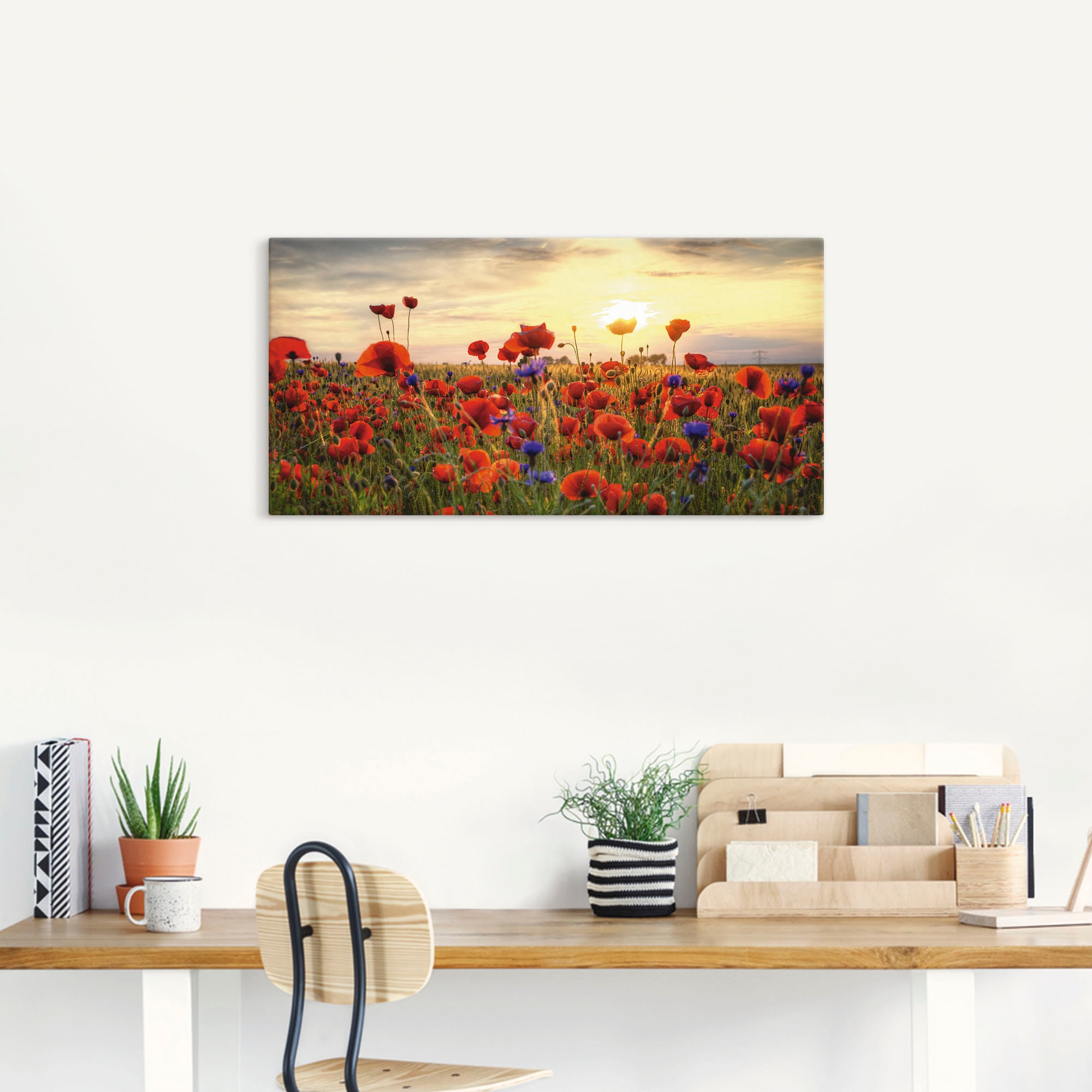 Artland Wandbild »Mohnblumen«, Blumen, (1 St.), als Alubild, Outdoorbild, Leinwandbild, Poster, Wandaufkleber