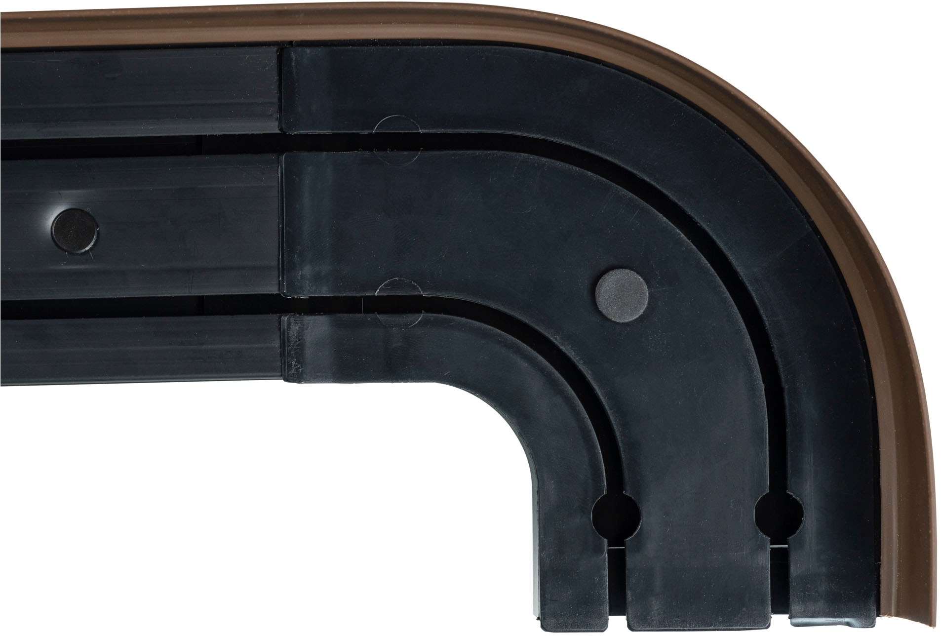 SN DECO GROUP Vorhangschiene »SH2«, 2 läufig-läufig, Fixmass, Set 2-läufig,inkl. Rundbögen, Blende 5 cm, vorgebohrt, Innenlauf