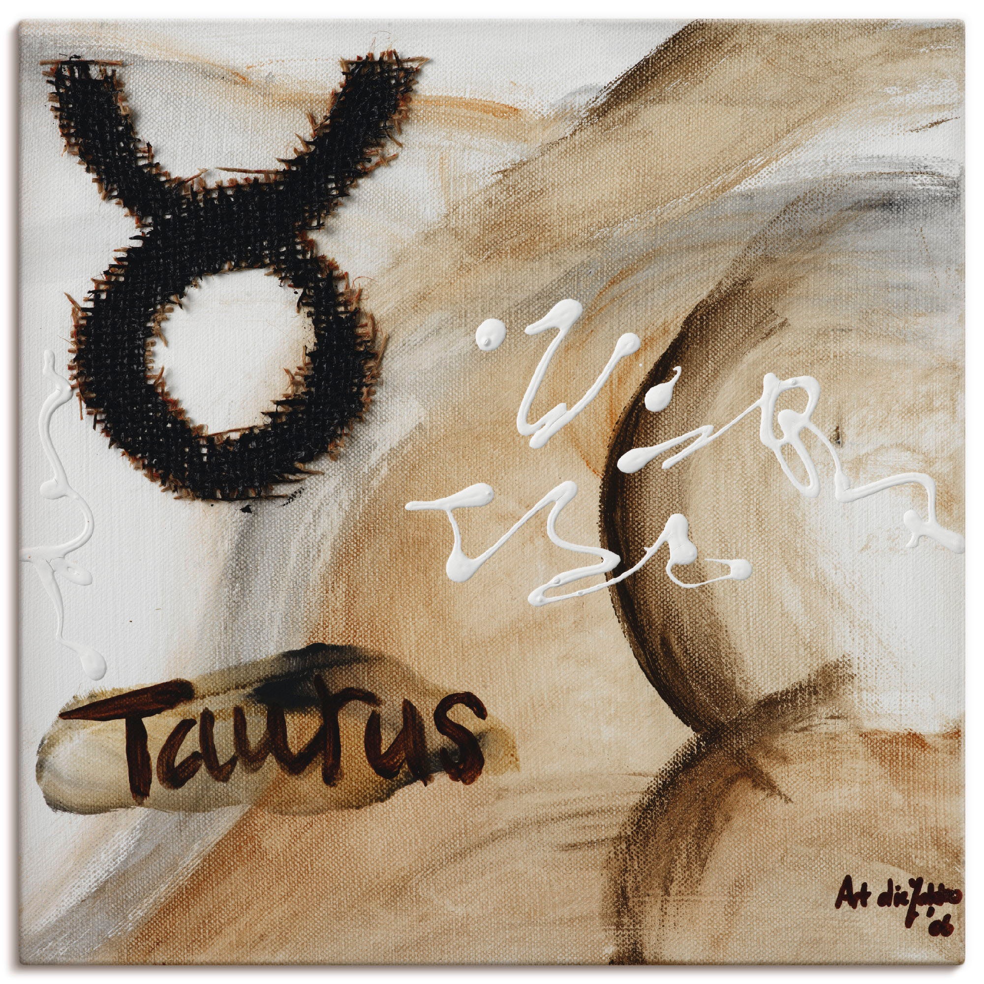 Image of Artland Wandbild »Stier«, Sternzeichen, (1 St.), in vielen Grössen & Produktarten -Leinwandbild, Poster, Wandaufkleber / Wandtattoo auch für Badezimmer geeignet bei Ackermann Versand Schweiz