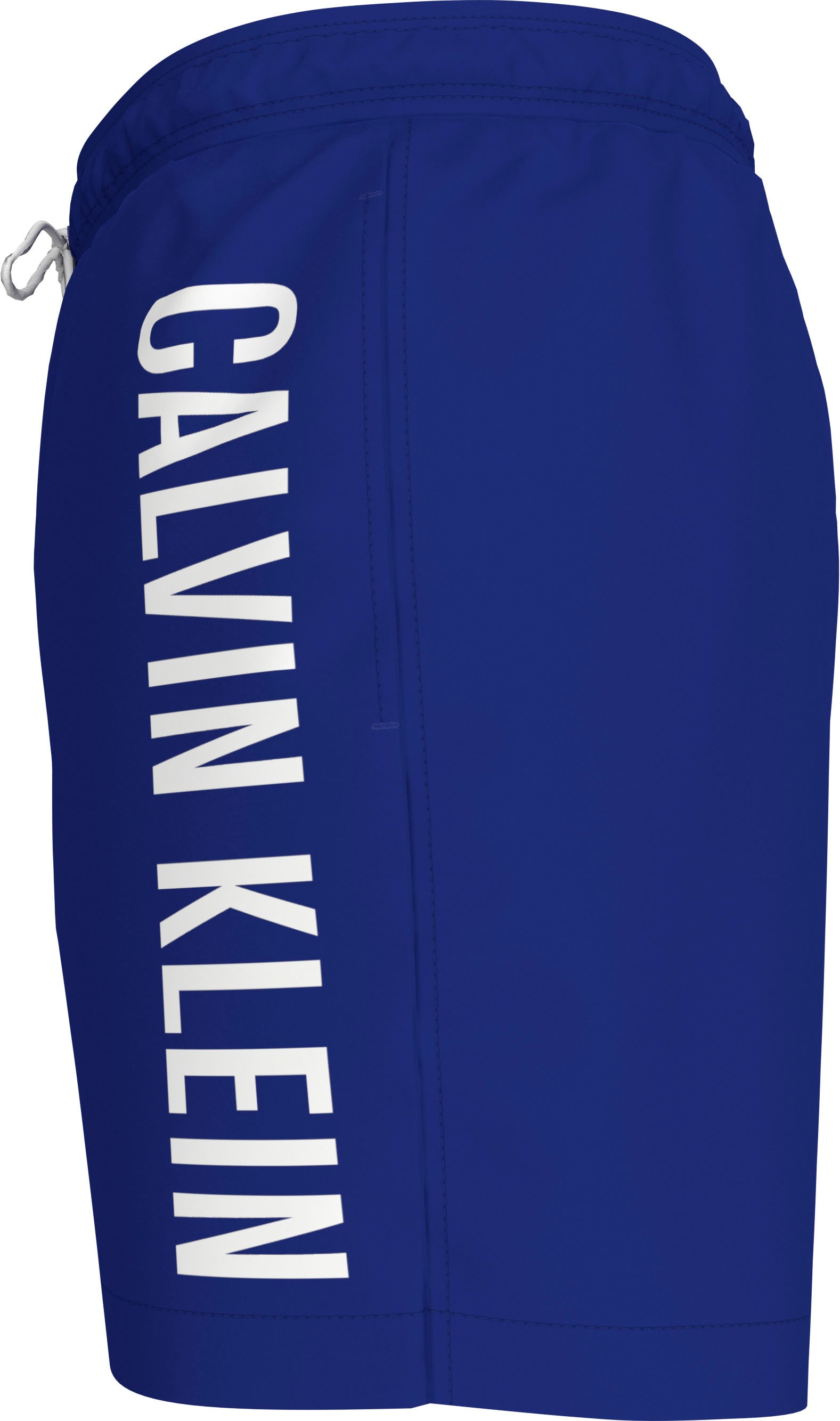 Calvin Klein Swimwear Badeshorts »MEDIUM DRAWSTRING« mit kontrastfarbenem Logo-Schrifztug am Bein
