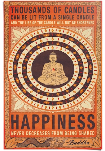 Poster »Buddha Happiness«, (1 St.)