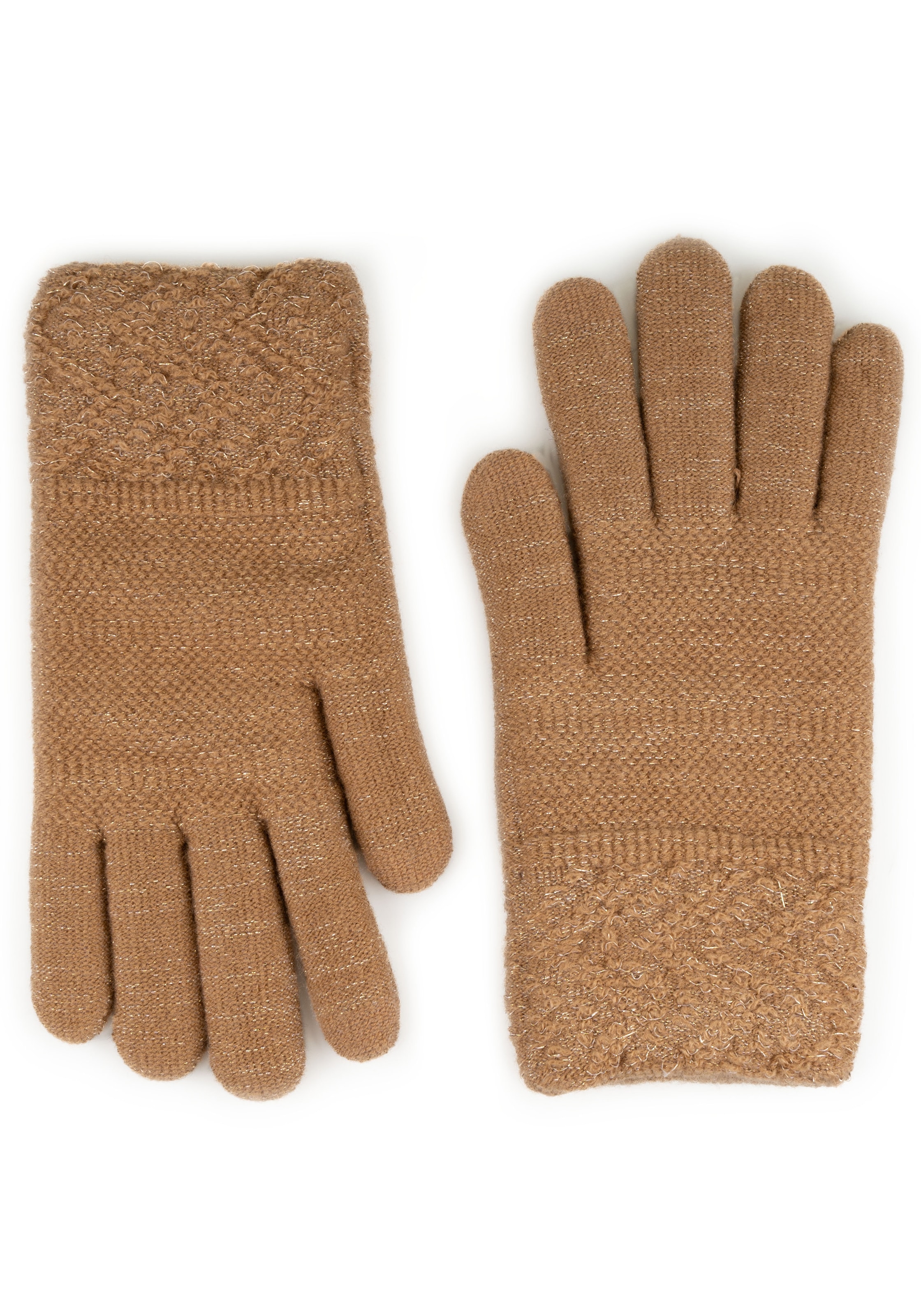 Capelli New York Gants tricotés 1 Paar,  dezenter Metallic-Schimmer, gemustert, hoch elastisch