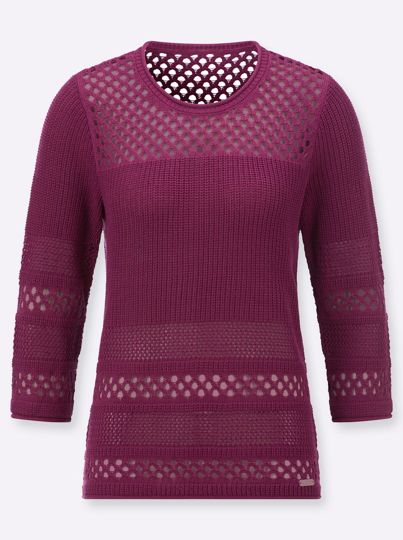 Casual Looks Pull à manches 3/4 »Ajour-Pullover«