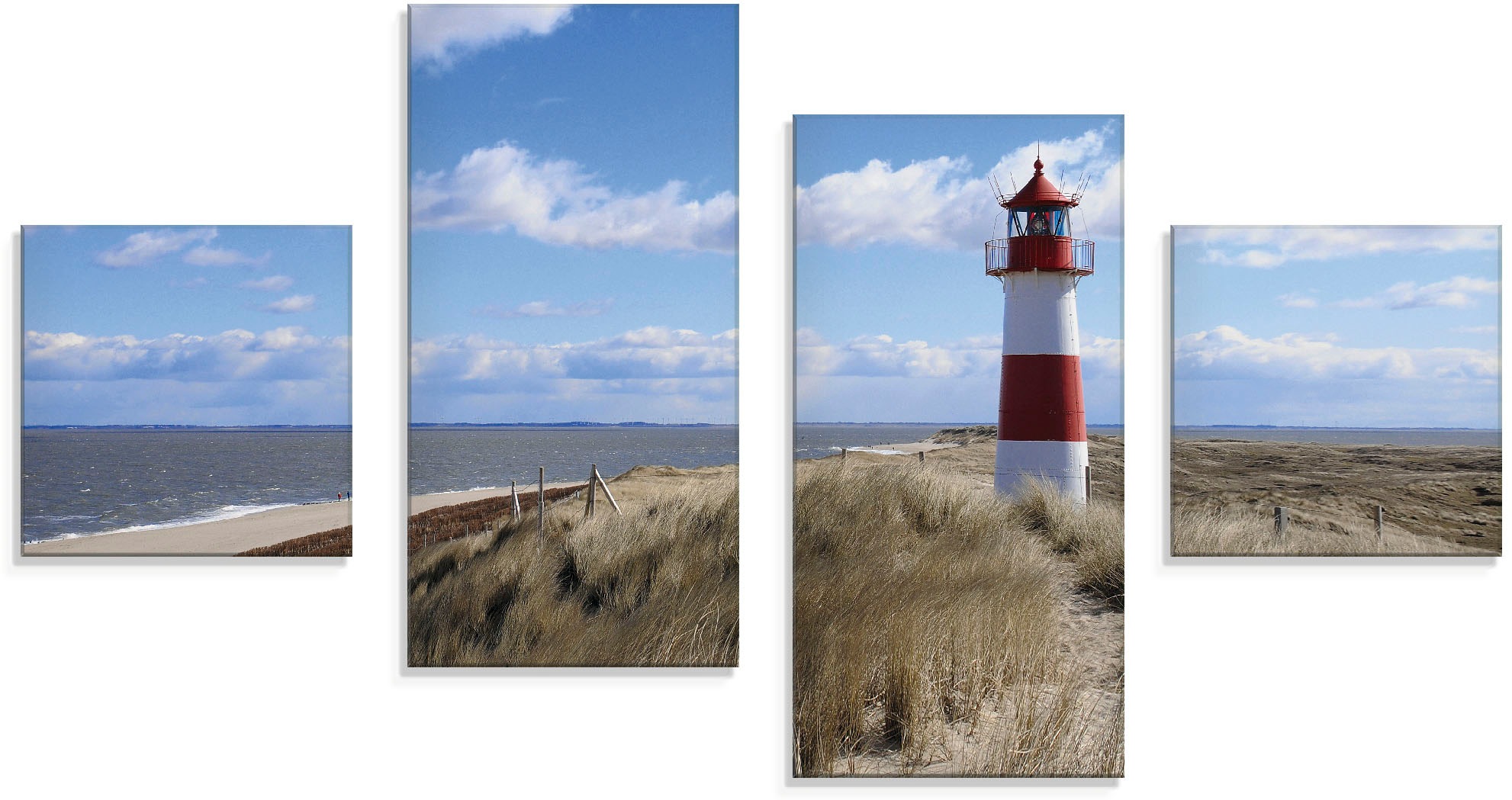 Image of Artland Glasbild »Leuchtturm Sylt«, Gebäude, (4 St.) bei Ackermann Versand Schweiz