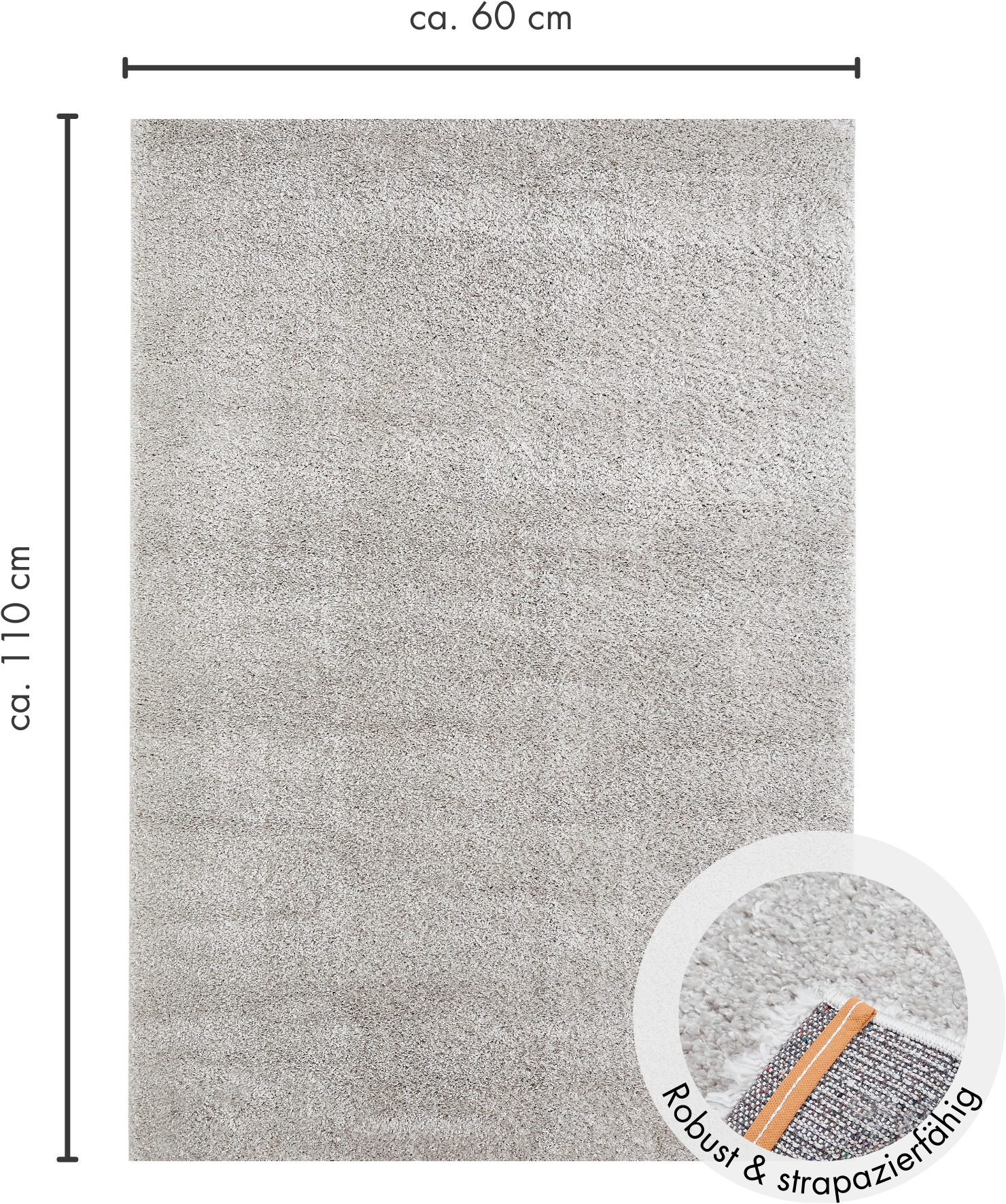 Andiamo Hochflor-Teppich »Chicago« rechteckig 40 mm Höhe Uni Farben, weich & kuschelig, ideal im Wohnzimmer & Schlafzimmer