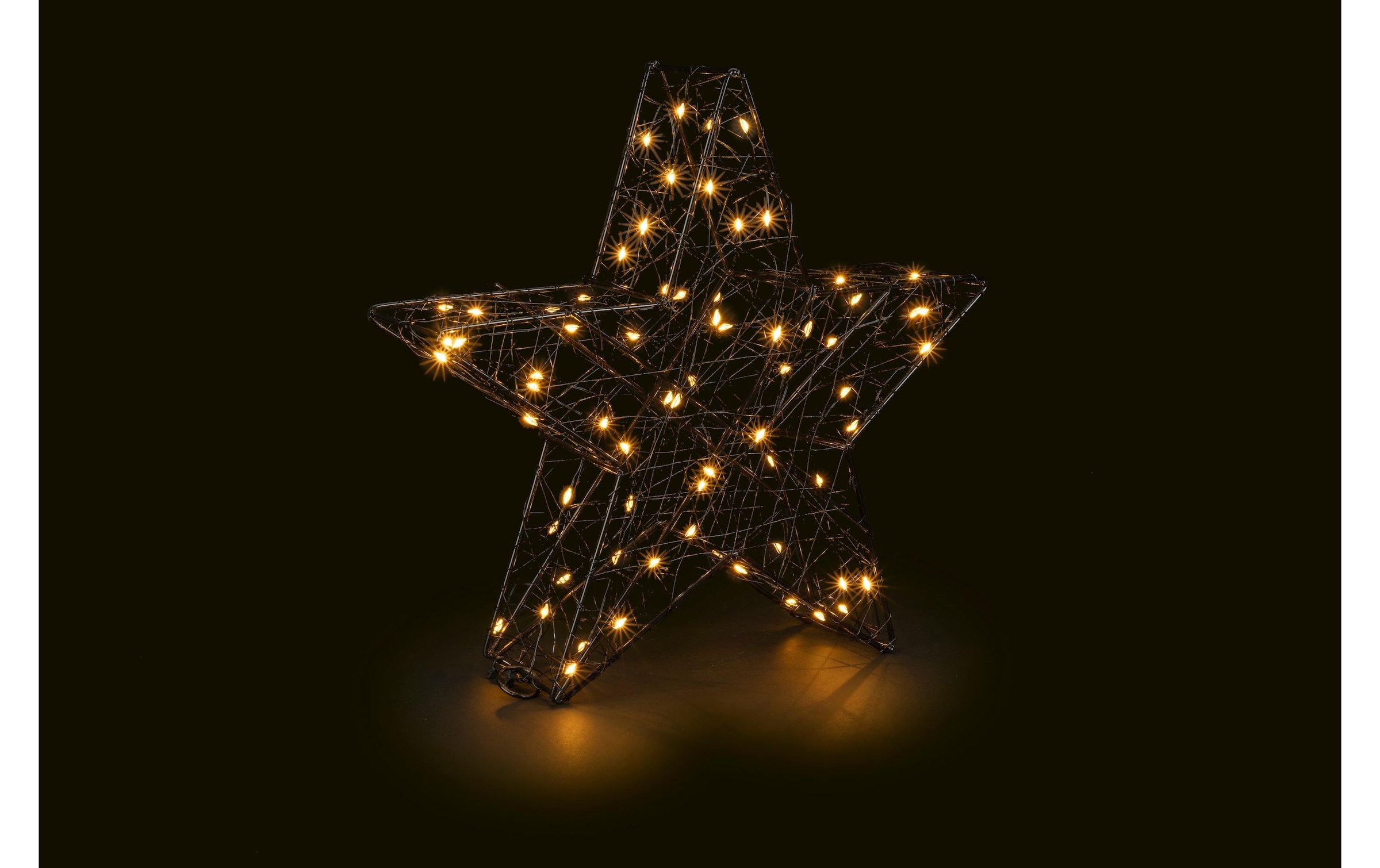 STT LED Dekofigur »Dekoration 3D Star Nero M« Warmweiss