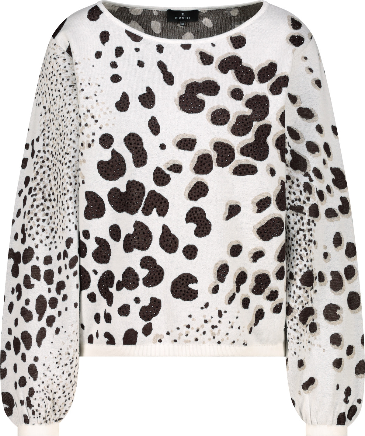 Monari Pull en tricot »Pullover Leojacquard« Regular fit mit Leojacquard