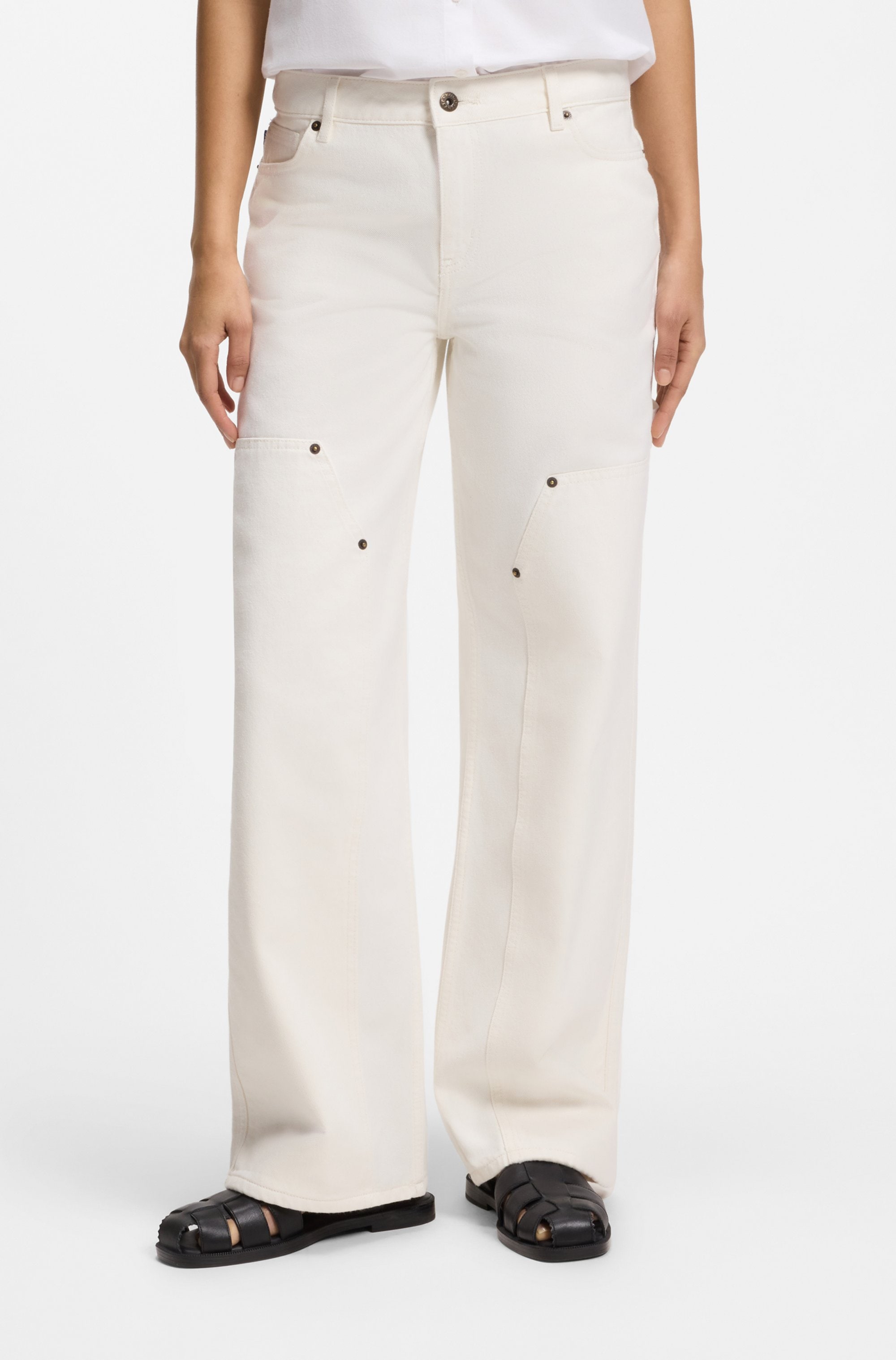 Image of HUGO Weite Jeans "Gamala" Mid Rise, Baggy