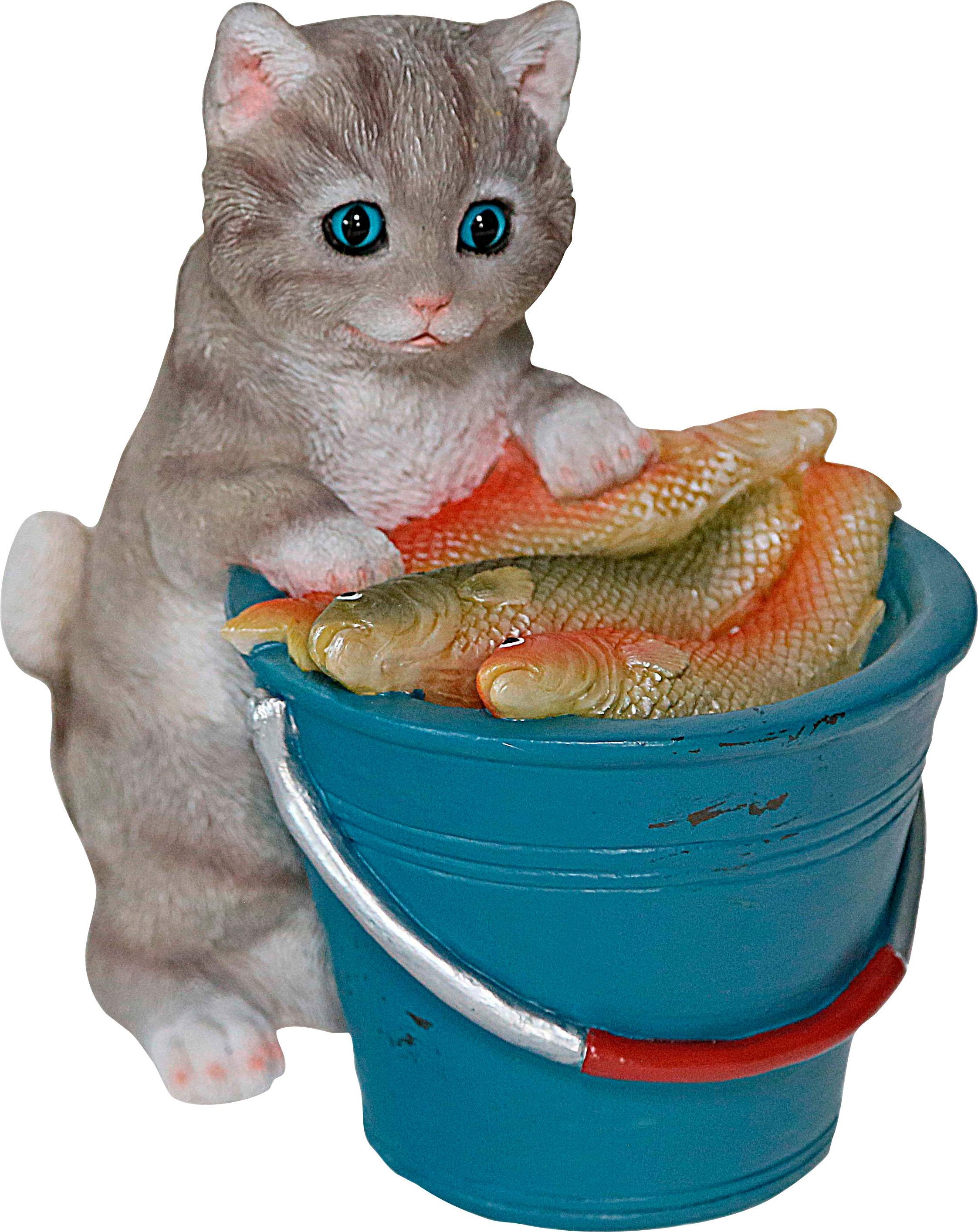 Image of Casa Collection by Jänig Dekofigur »Katze am Eimer voller Fische«, stehend bei Ackermann Versand Schweiz