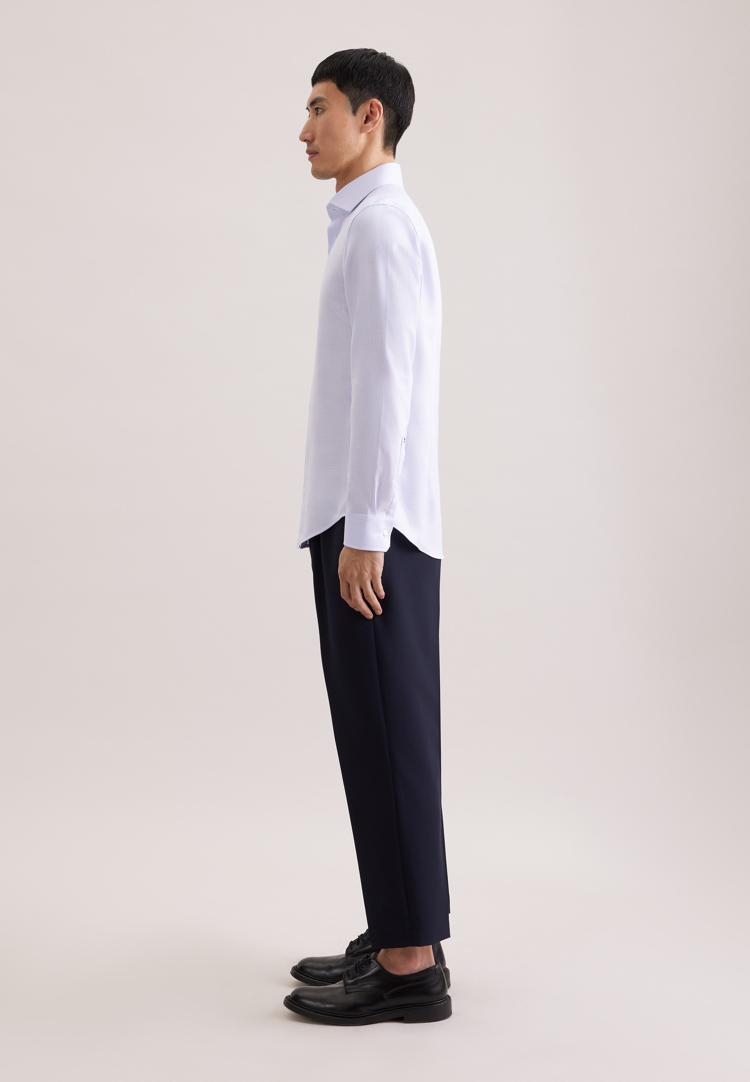 seidensticker Businesshemd »Schwarze Rose« Shaped 1/1 Extra lang Kentkragen Struktur