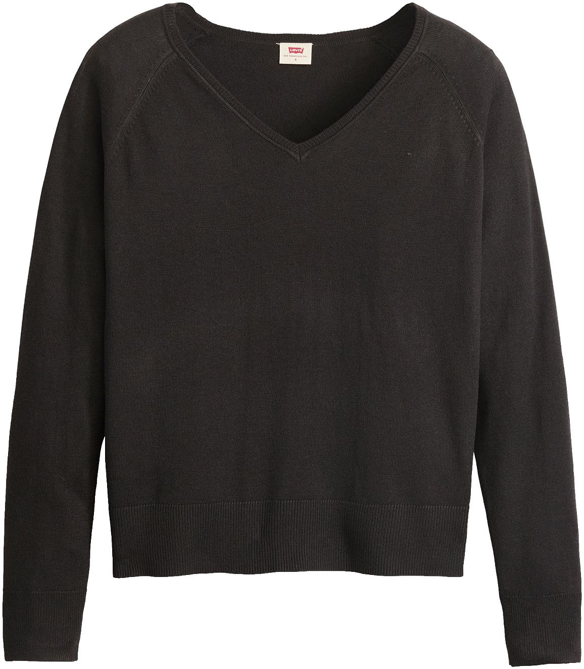 Levi's® Pull long »PETAL VNECK SWEATER« mit Rippbündchen