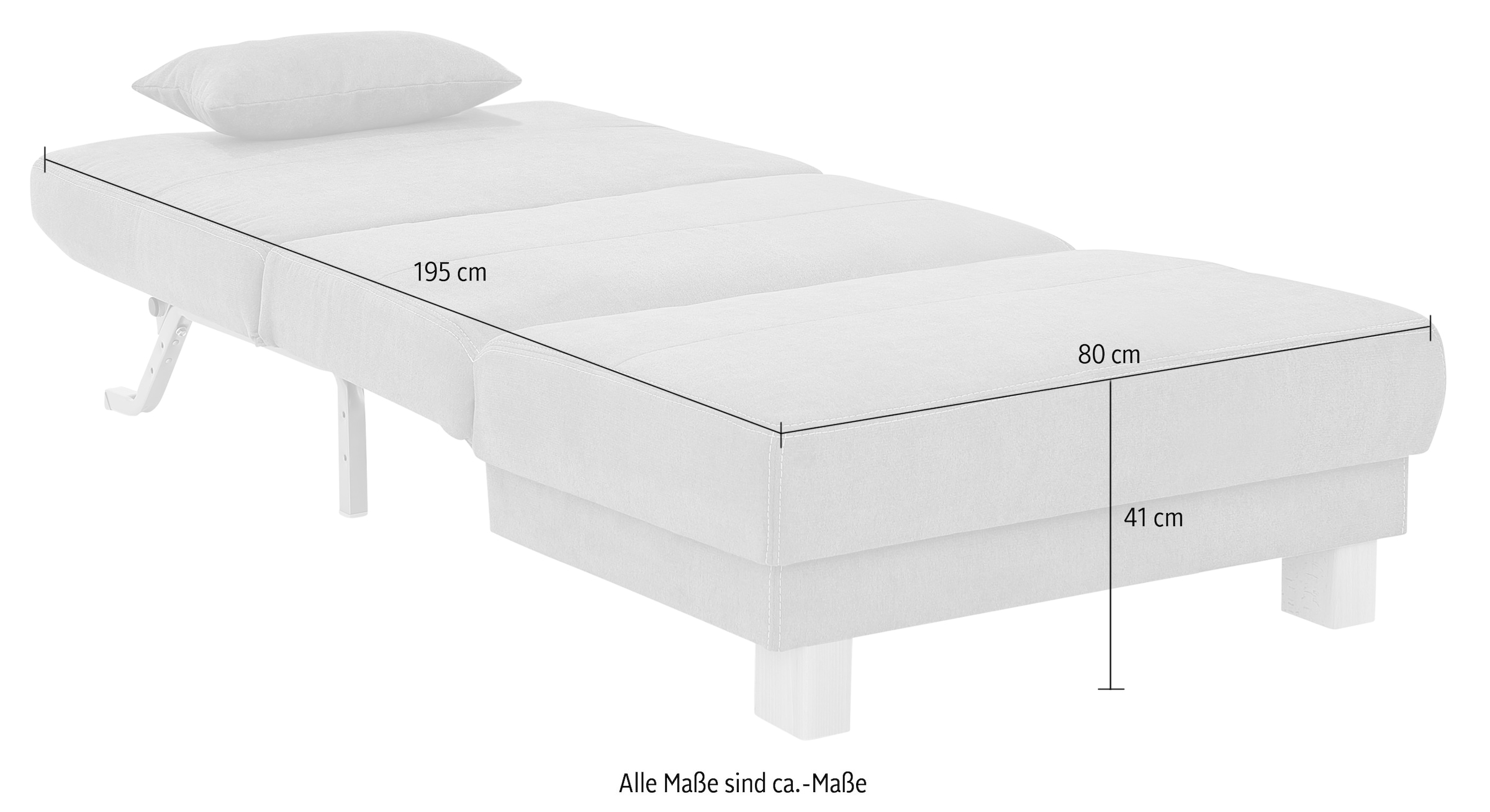 Home affaire Schlafsofa »Gina« vom Sofa zum Bett mit einem Handgriff, in 4 Breiten, Nierenkissen