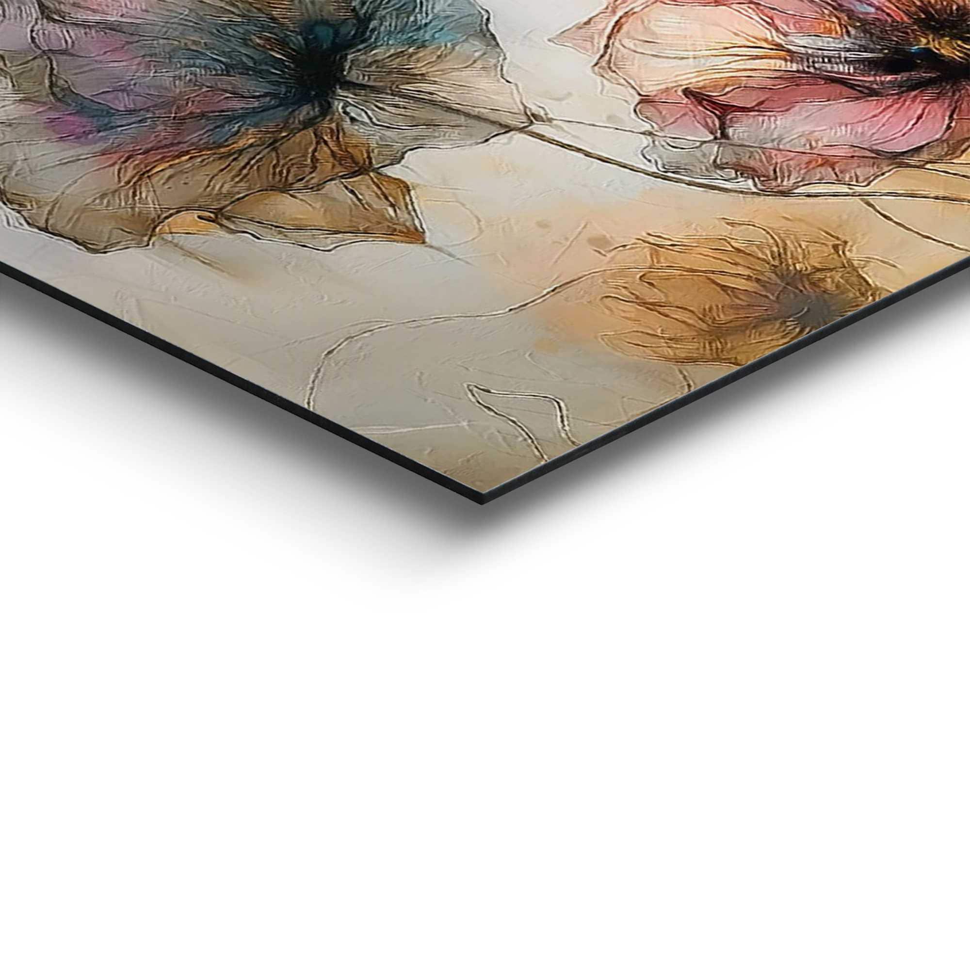 Reinders! Panneau déco »Aquarellblumen« Wohnzimmer - Mehrfarbig - MDF - Blumen und Pflanzen - 90x30 cm