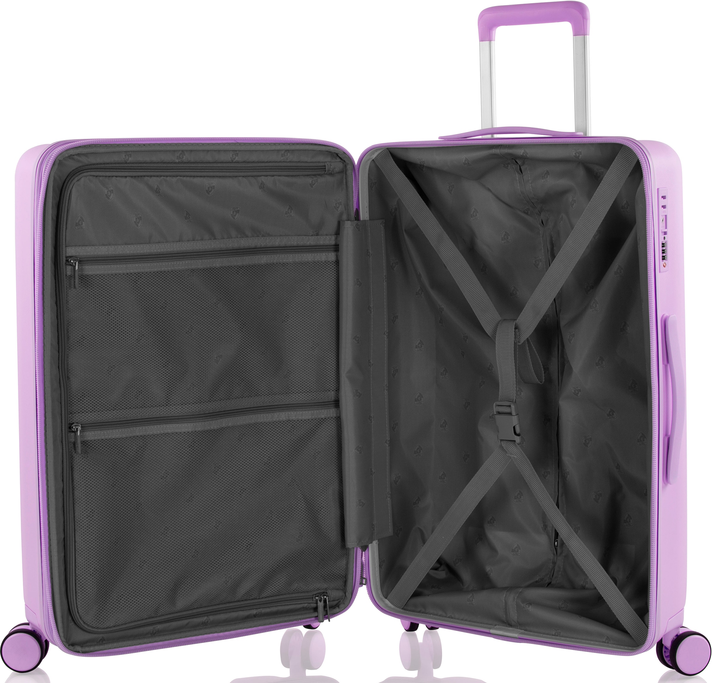 Heys Hartschalen-Trolley »Pastel, in verschiedenen Farben und Grössen«, 4 Rollen, Heys x Joachim Llambi Handgepäck-Koffer TSA Schloss Volumenerweiterung