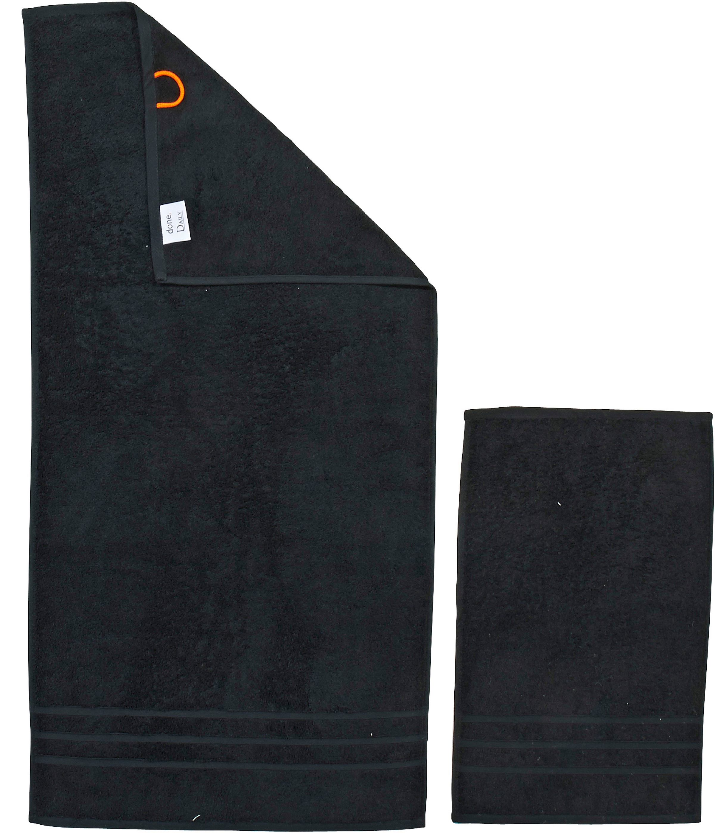 done.® Handtuch Set »Daily Uni«, (Set, 4 St., 2 Gästetücher (30x50 cm)-2 Handtücher (50x100 cm), saugfähiges Walkfrottier, in verschiedenen Set Varianten erhältlich