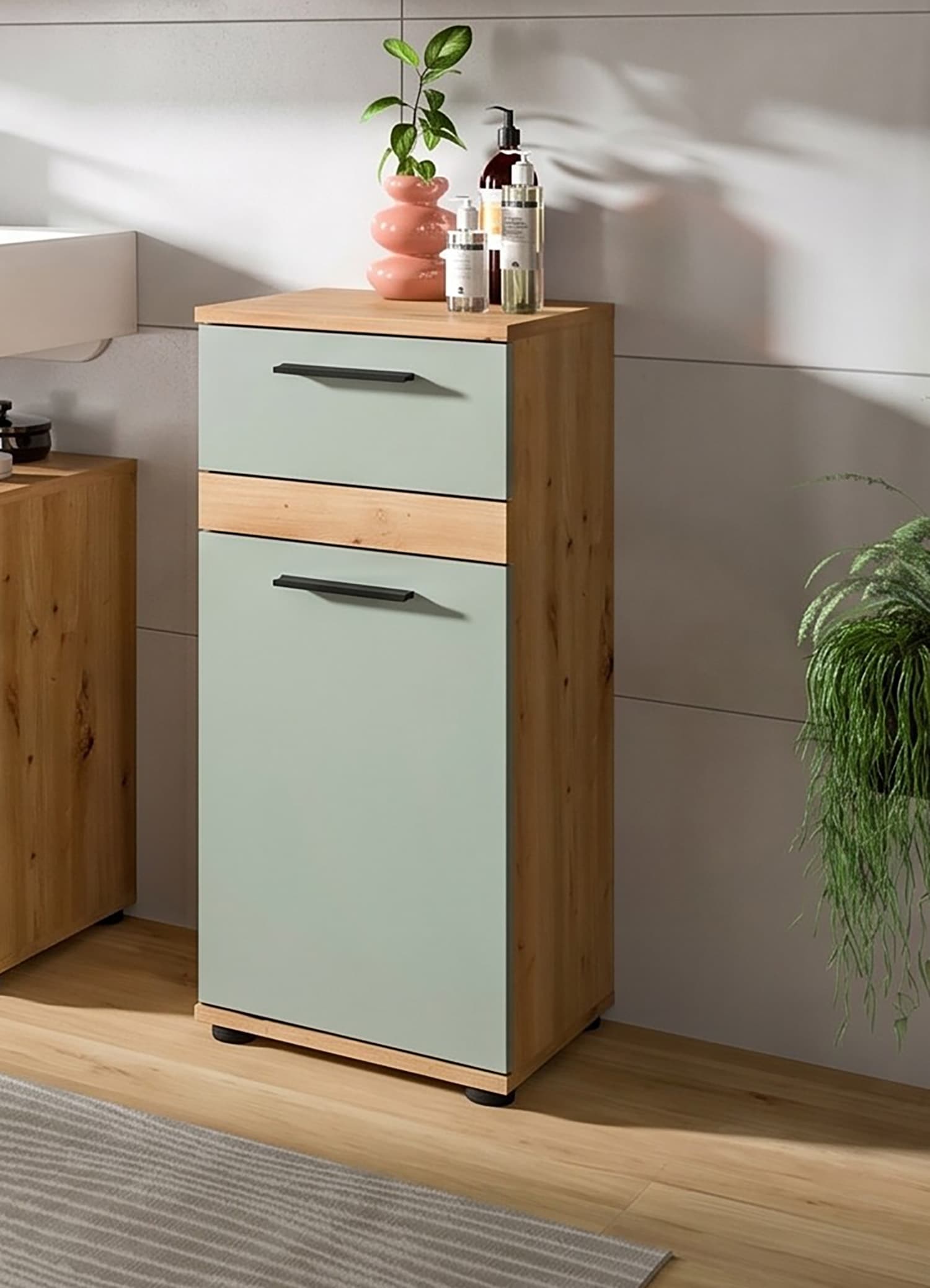welltime Unterschrank »LUCCA, Breite 35cm, 1 Tür (TA wechselbar), 1 Schubkasten«