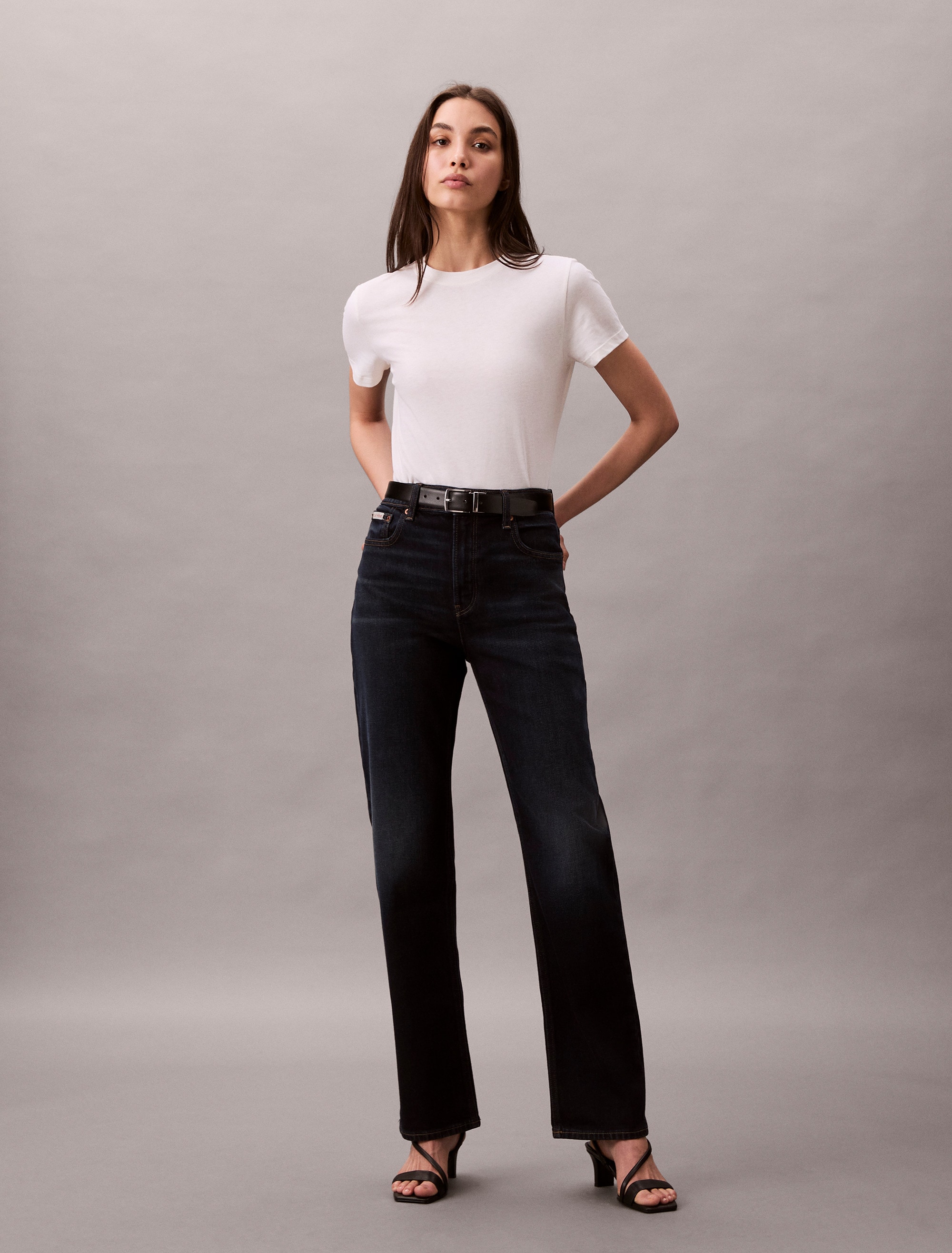 Image of Calvin Klein Jeans Gerade Jeans "HIGH RISE STRAIGHT OXBOW" Regular fit