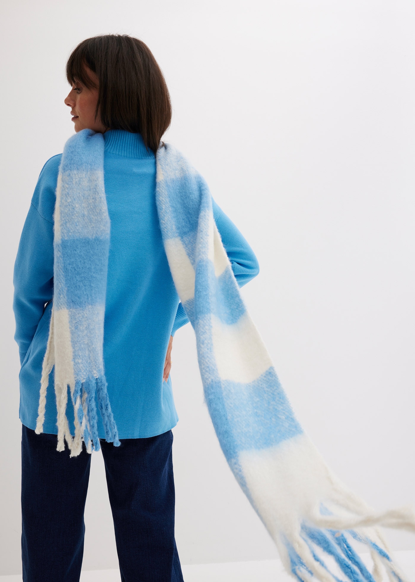 bonprix Strickpullover »Gerippter Pullover aus reiner Baumwolle« Gerippter Pullover aus reiner Baumwolle